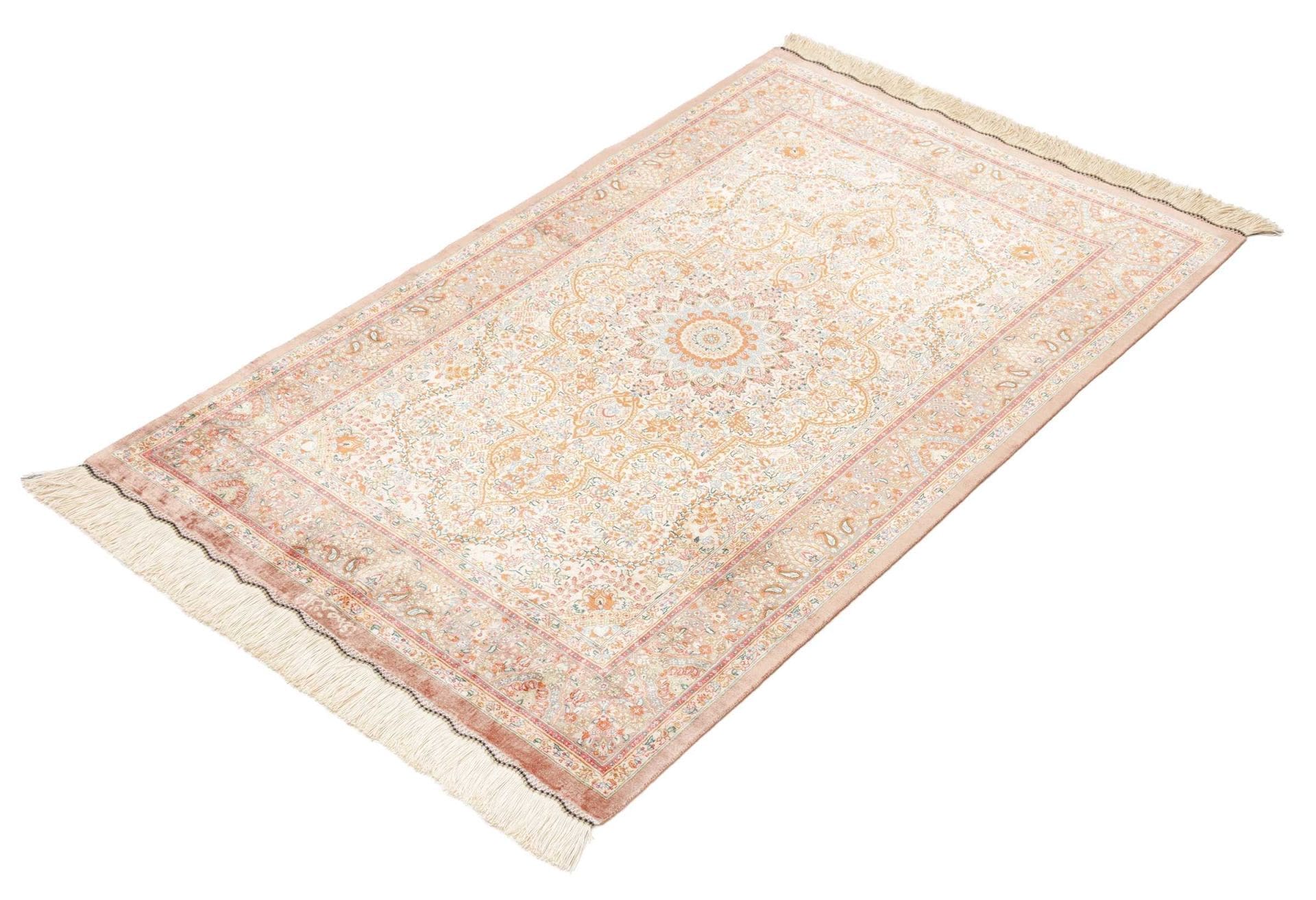 Alternative view of Silk Qom Persian Rug 82 × 123 cm, hand-knotted
