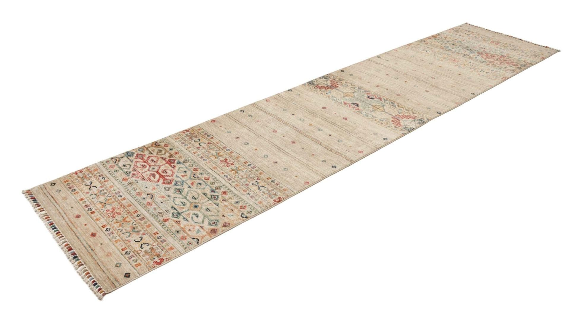 Alternative view of Wool Samarkand Pakistani Rug 82 × 294 cm, hand-knotted