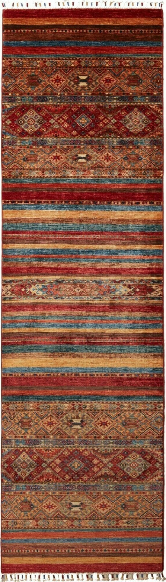 Hand-Knotted Samarkand Pakistani Rug, 86 × 293 cm, Wool