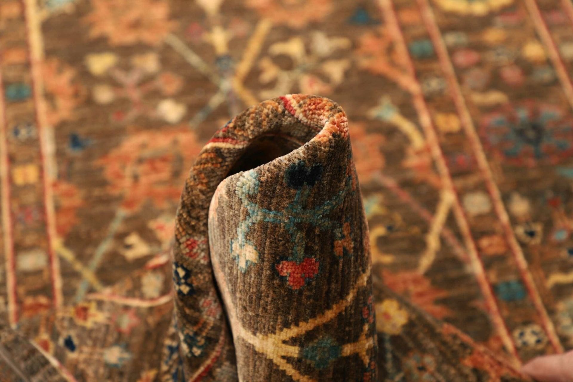 Hand-Knotted Ziegler Pakistani Rug, 83 × 257 cm, Wool - Image 8