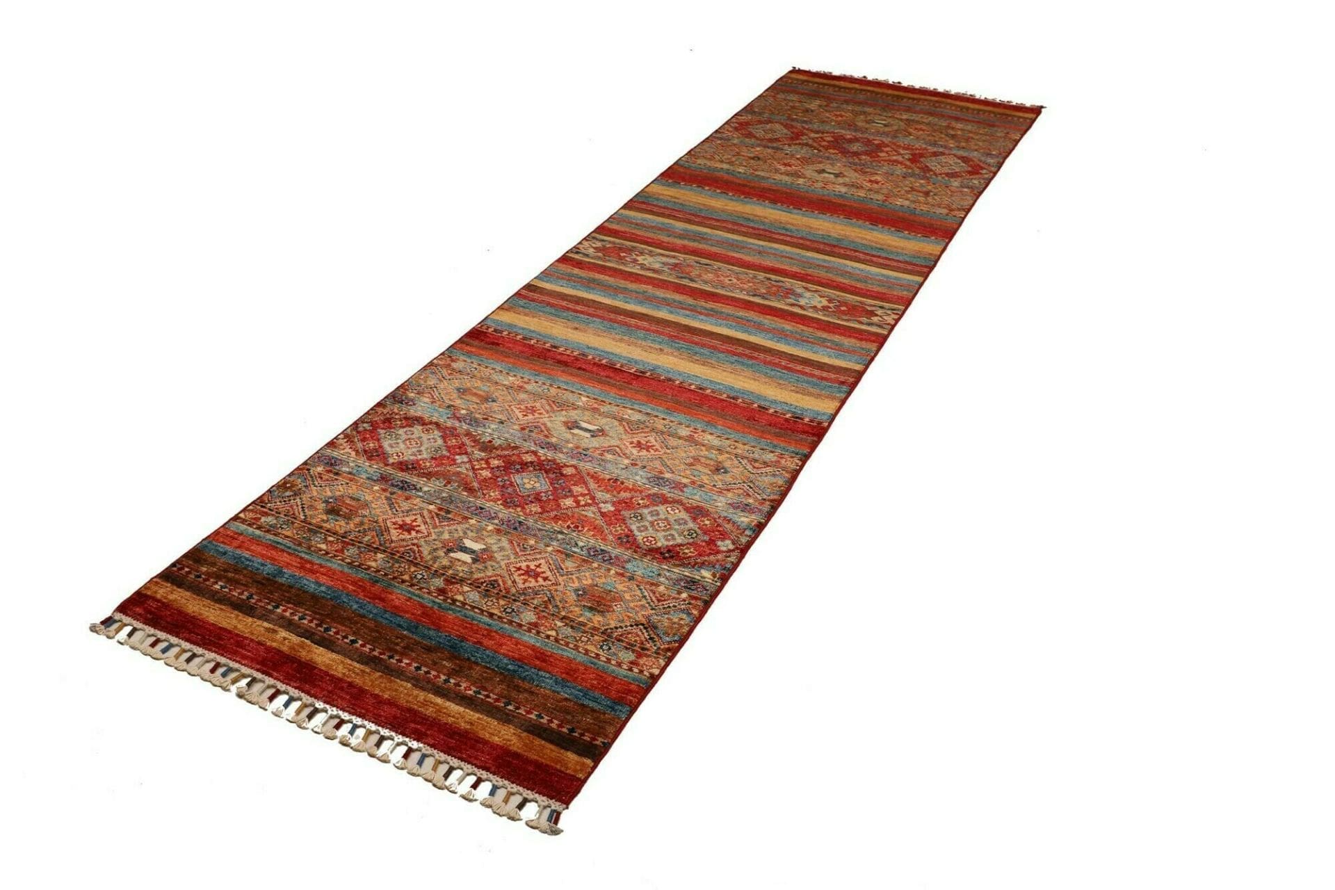 Alternative view of Hand-Knotted Samarkand Pakistani Rug, 86 × 293 cm, Wool