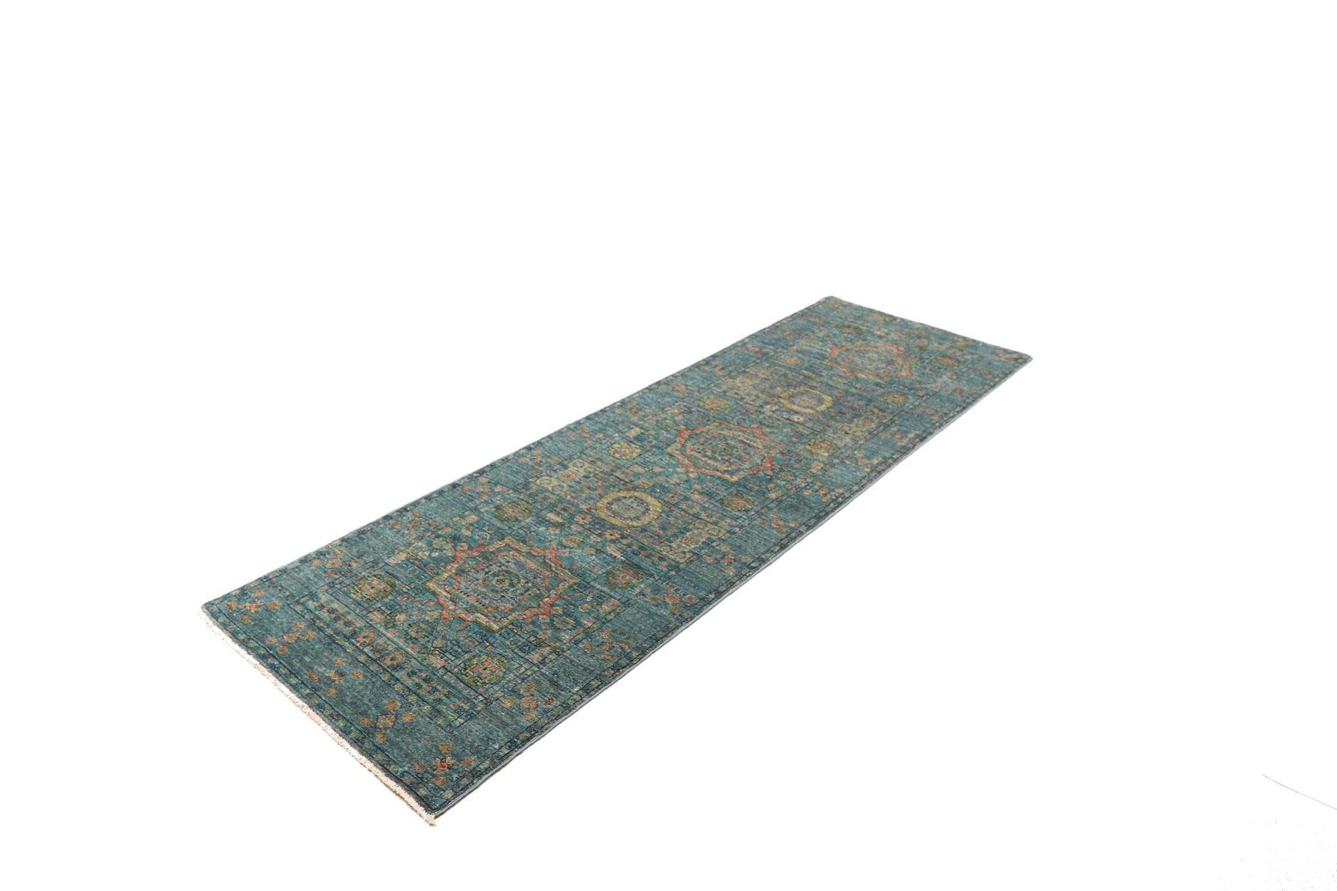 Alternative view of Hand-Knotted Mamluk Pakistani Rug, 83 × 245 cm, Wool