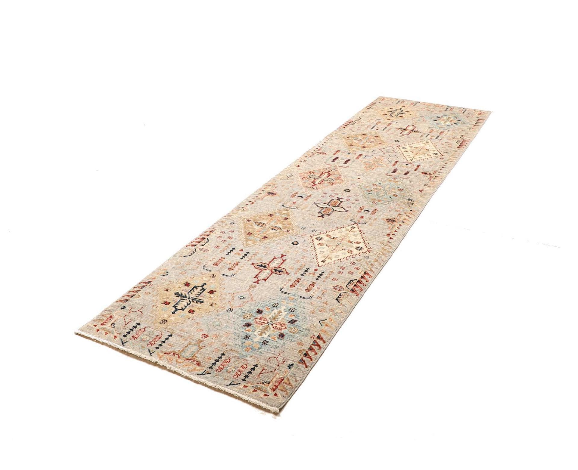 Alternative view of Hand-Knotted Samarkand Pakistani Rug, 85 × 297 cm, Wool