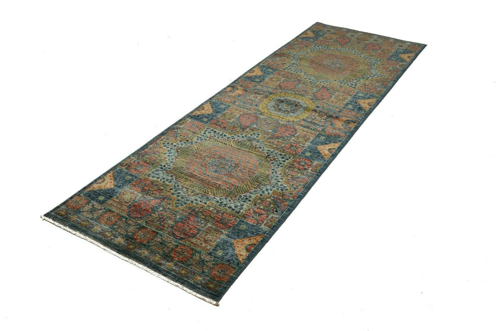 Alternative view of Mamluk Pakistani Rug 85 × 255 cm in Wool, hand-knotted