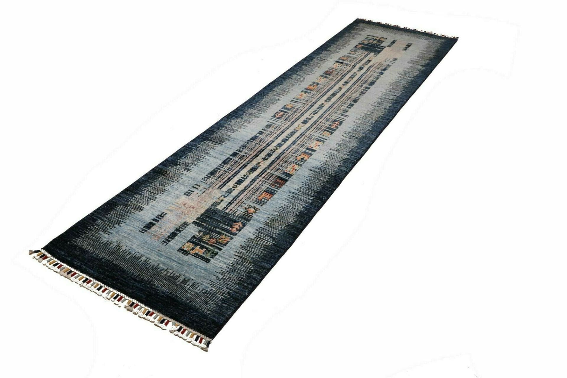 Alternative view of Wool Gabbeh Pakistani Rug 78 × 296 cm, hand-woven
