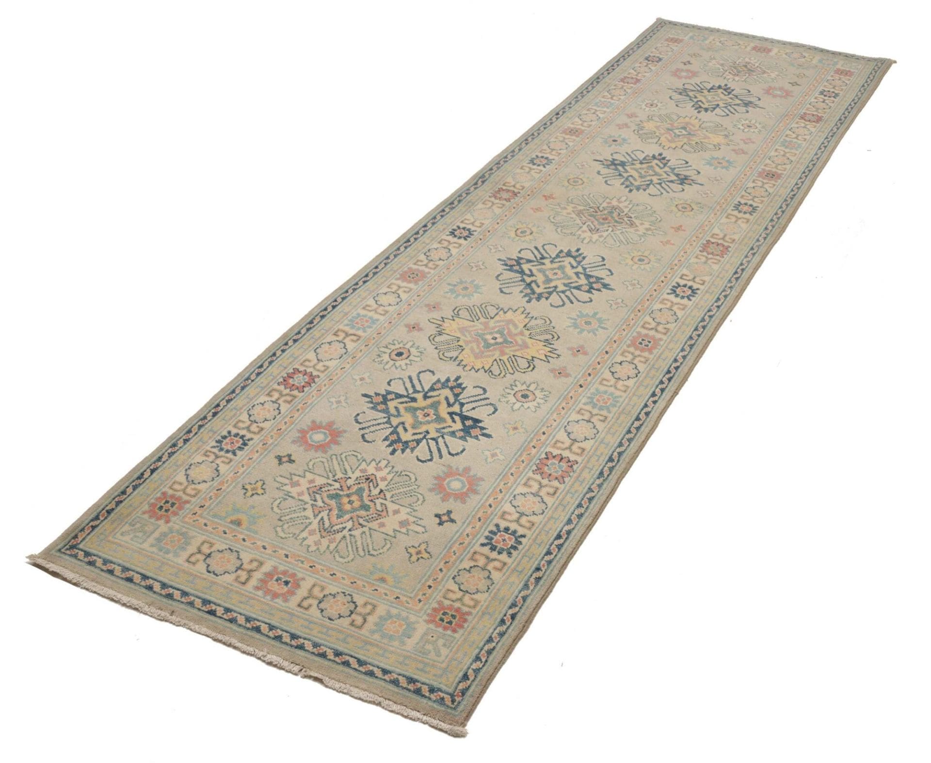 Alternative view of Hand-Knotted Kazak Pakistani Rug, 86 × 292 cm, Wool