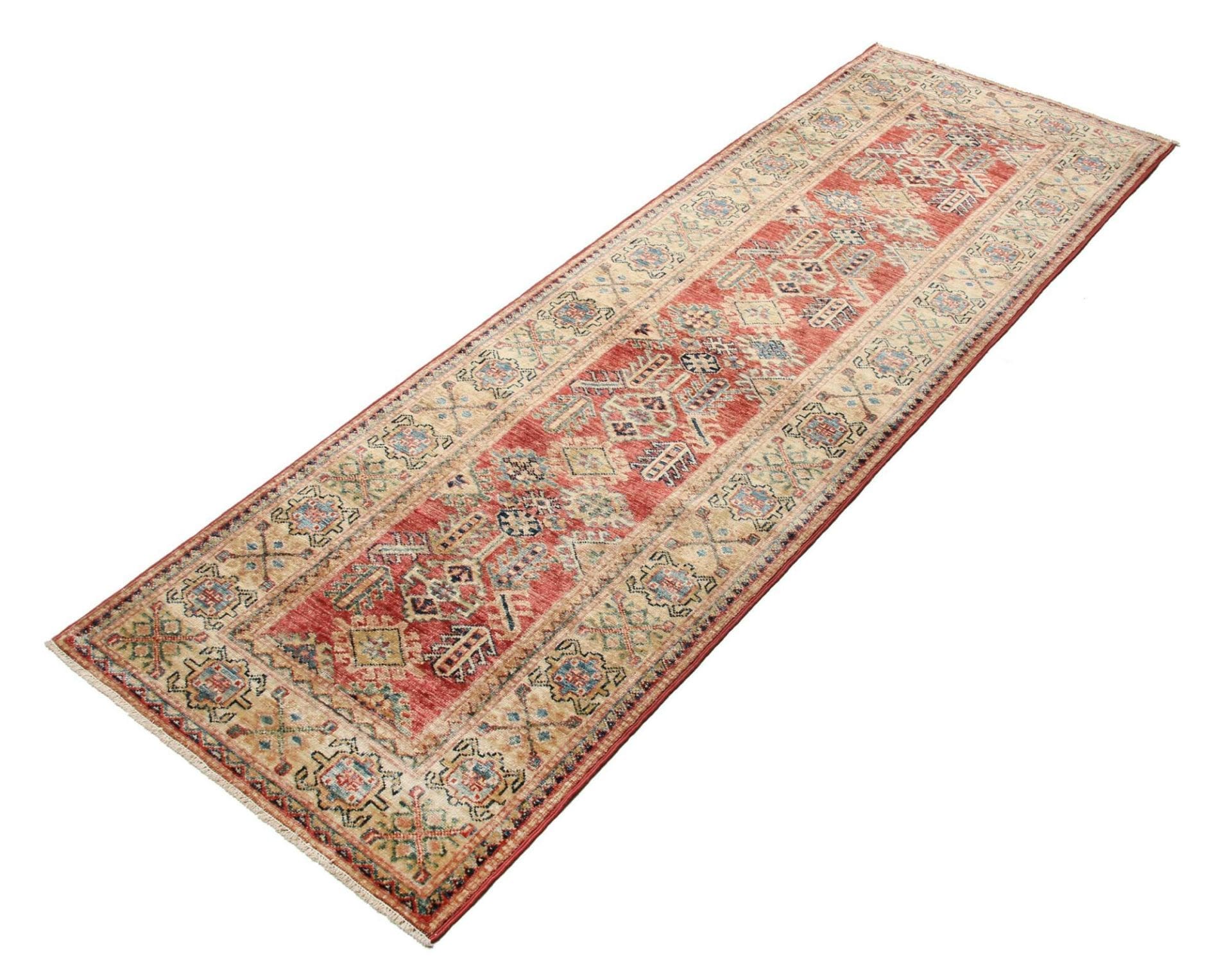 Alternative view of Kazak Pakistani Rug 79 × 232 cm in Wool, hand-knotted