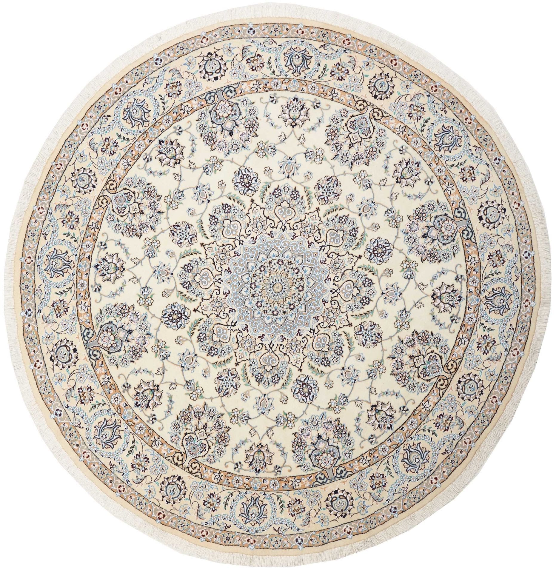 Nain Persian Rug 208 × 205 cm in Wool, hand-knotted