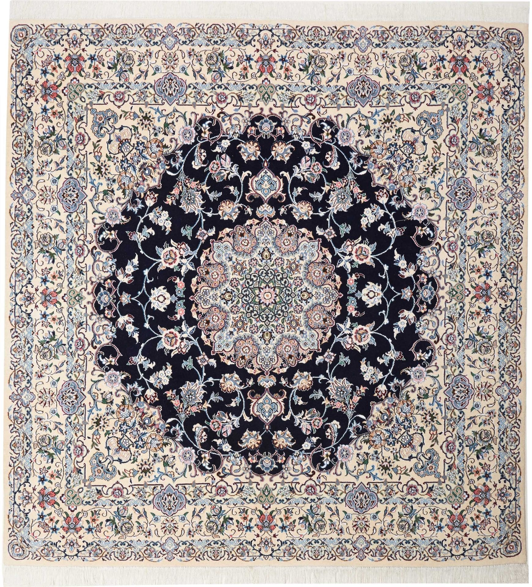 Hand-Knotted Nain Persian Rug, 200 × 207 cm, Wool