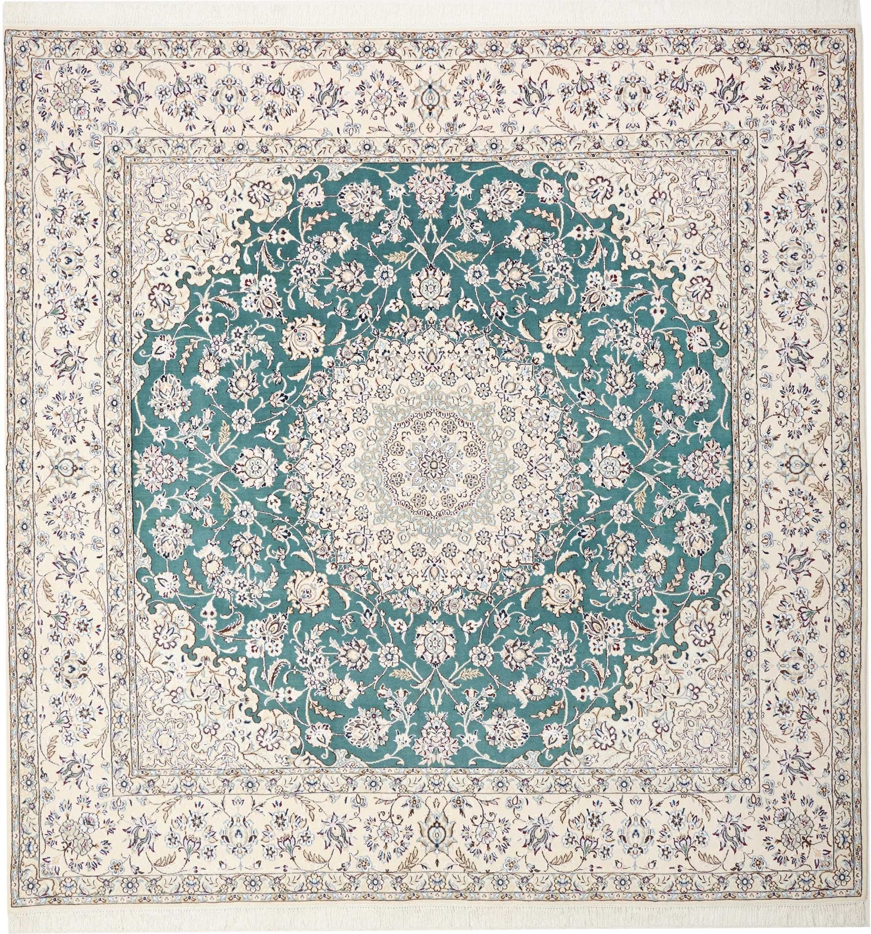 Wool Nain Persian Rug 254 × 253 cm, hand-knotted