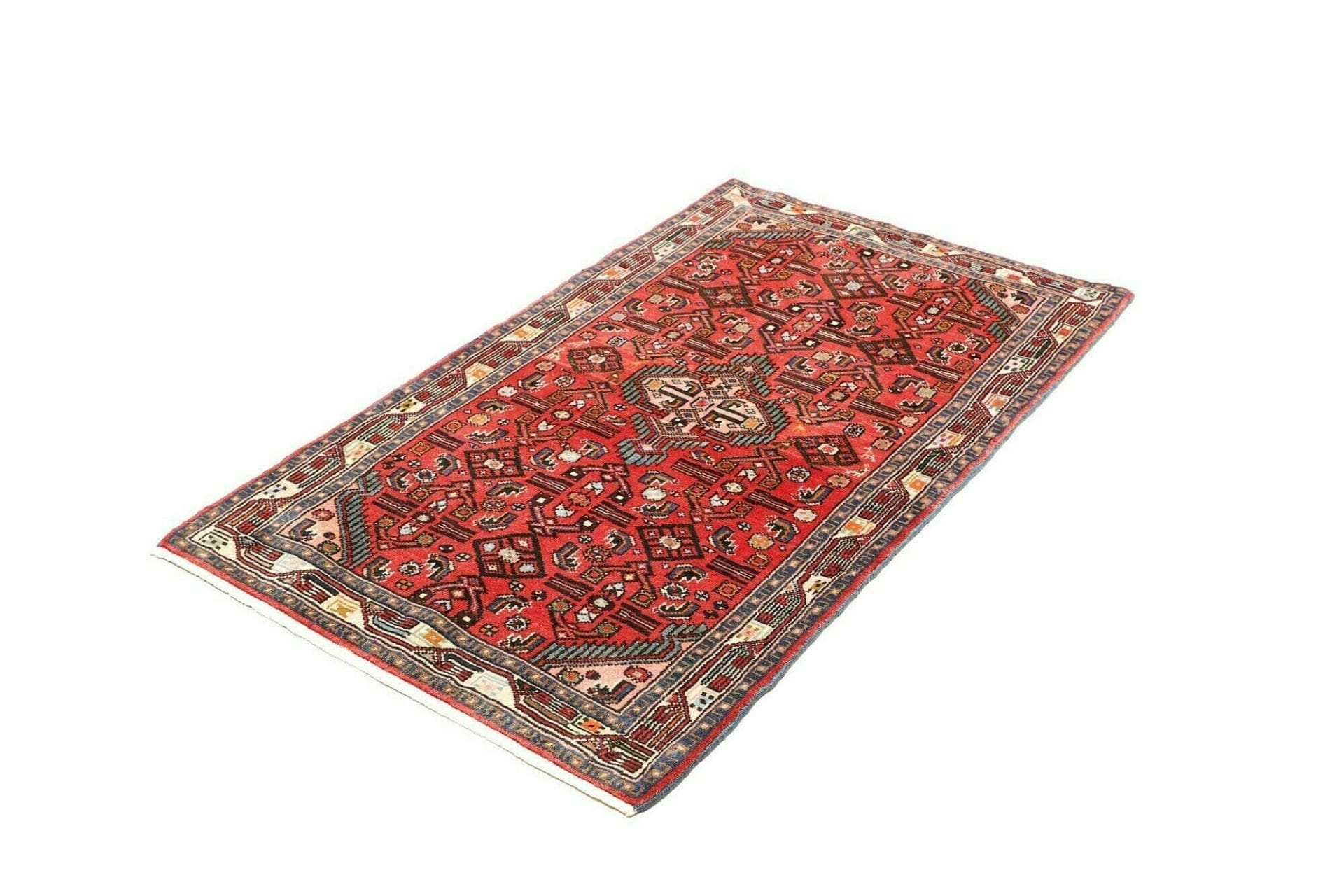 Alternative view of Wool Hamadan Persian Rug 83 × 130 cm, hand-knotted