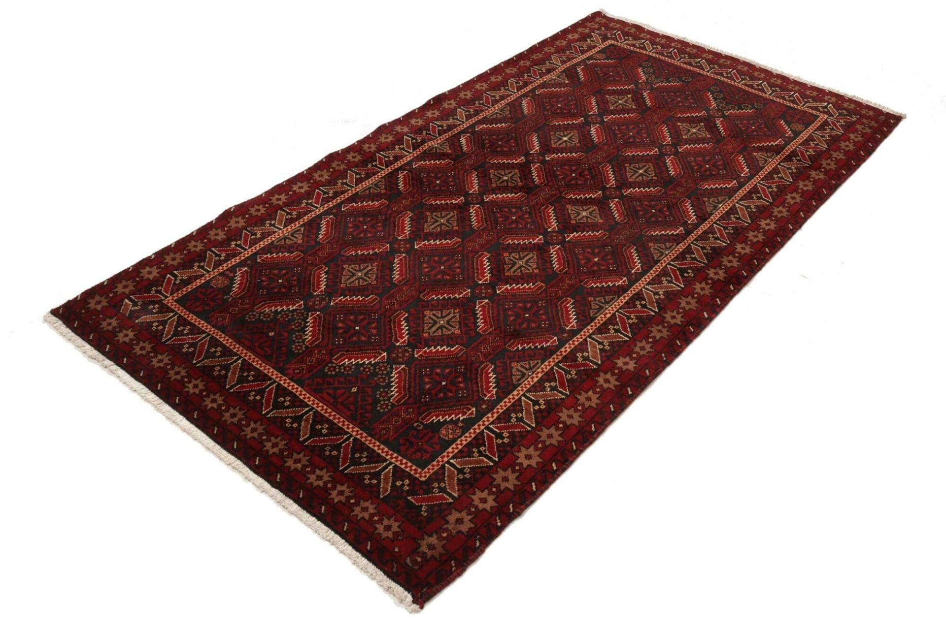 Alternative view of Wool Persian Rug 110 × 198 cm, hand-knotted