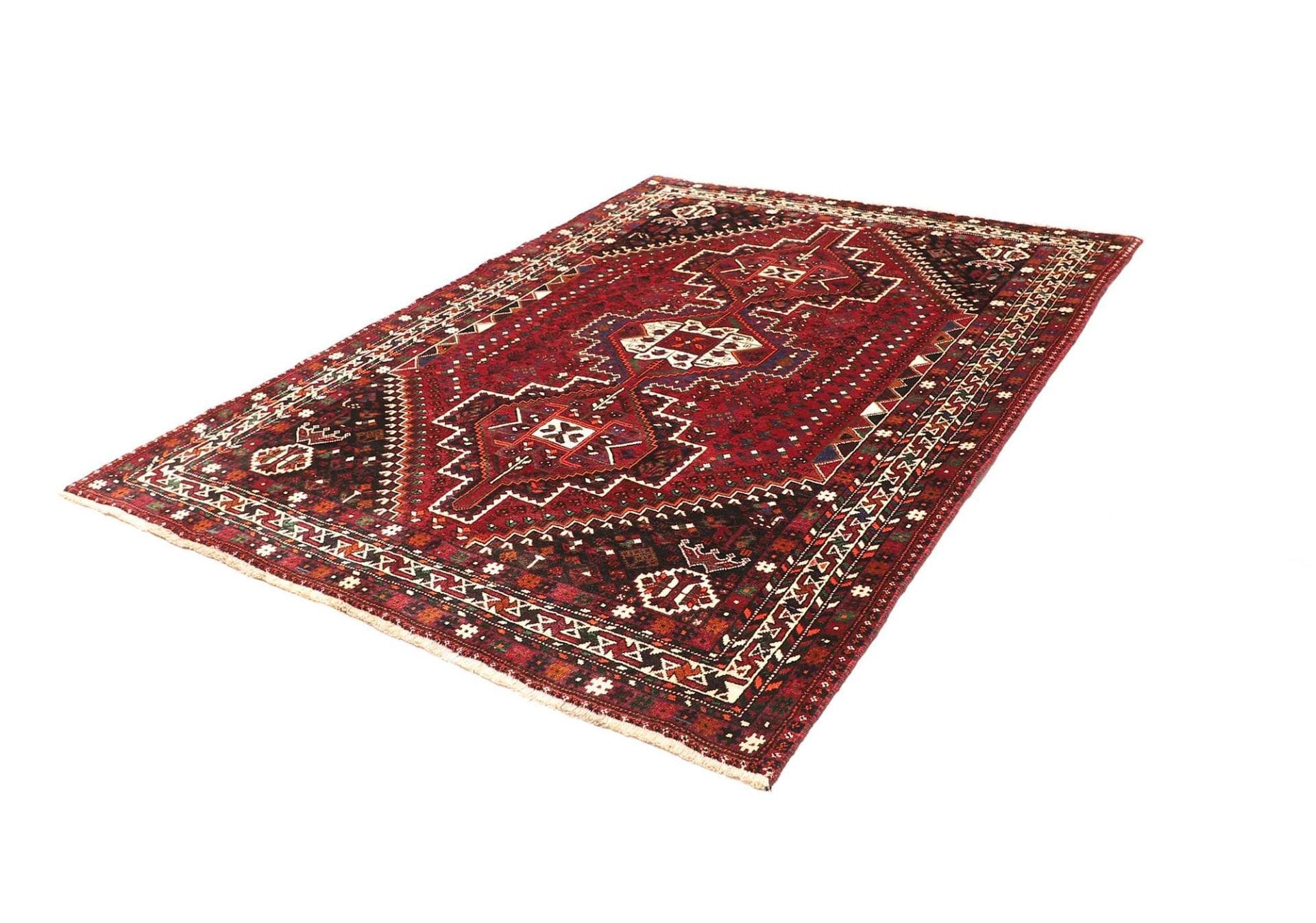Alternative view of Hand-Knotted Shiraz Persian Rug, 189 × 260 cm, Wool
