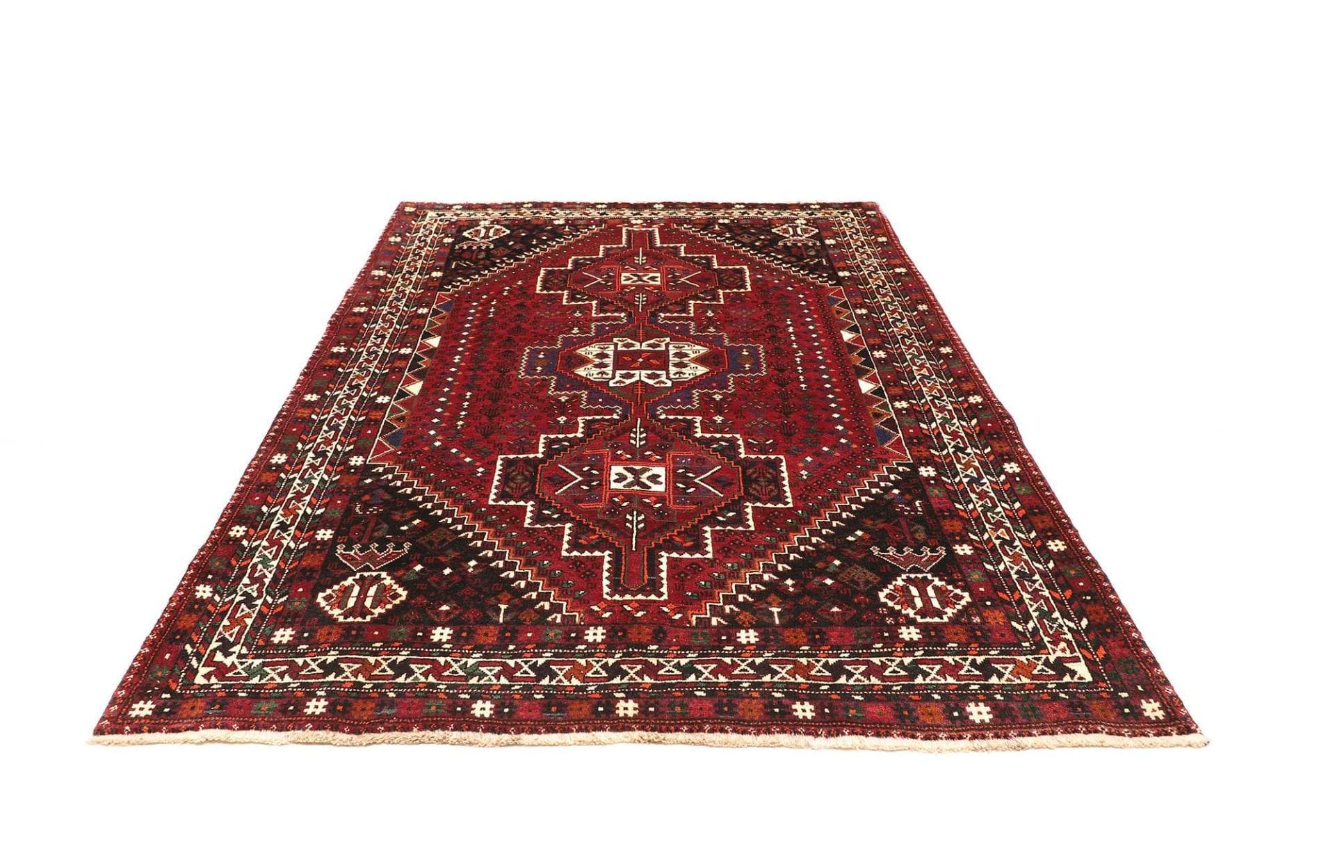 Hand-Knotted Shiraz Persian Rug, 189 × 260 cm, Wool - Image 4