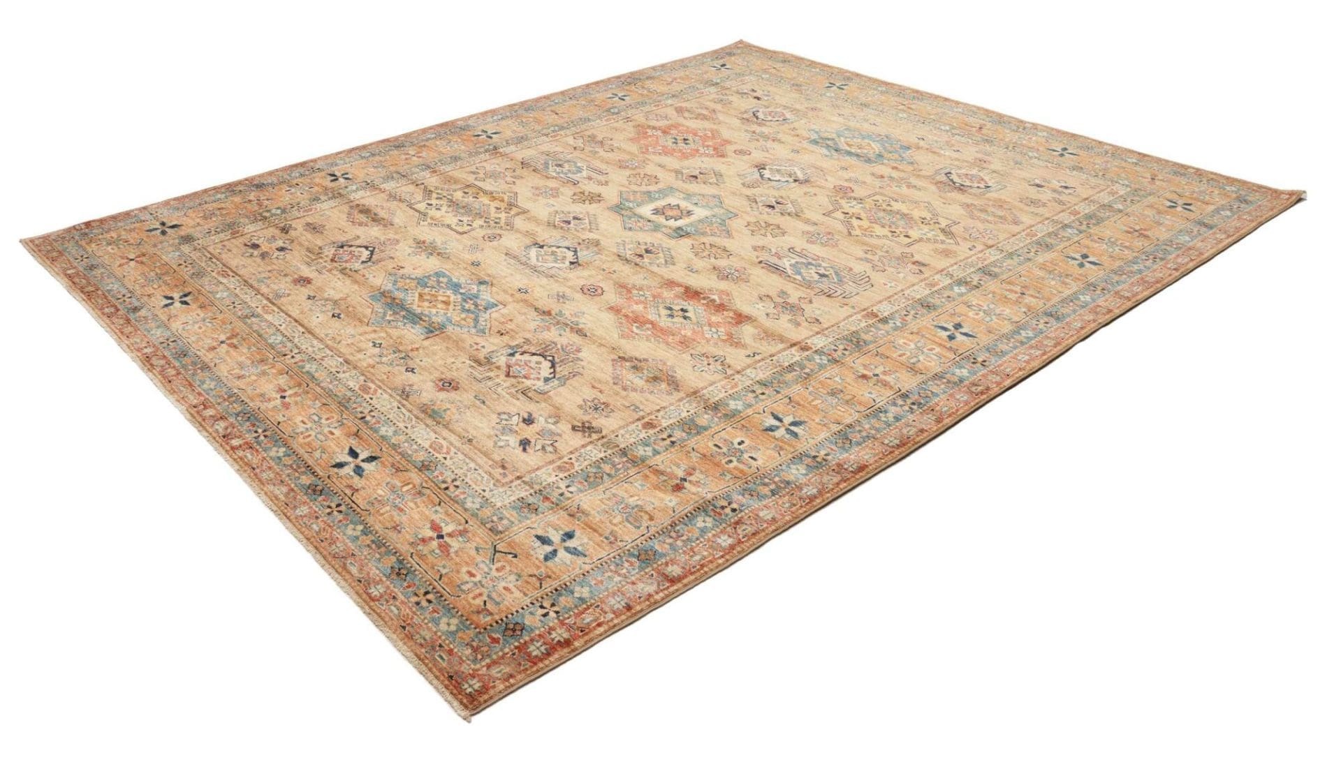 Alternative view of Kazak Pakistani Rug 249 × 299 cm in Wool, hand-knotted