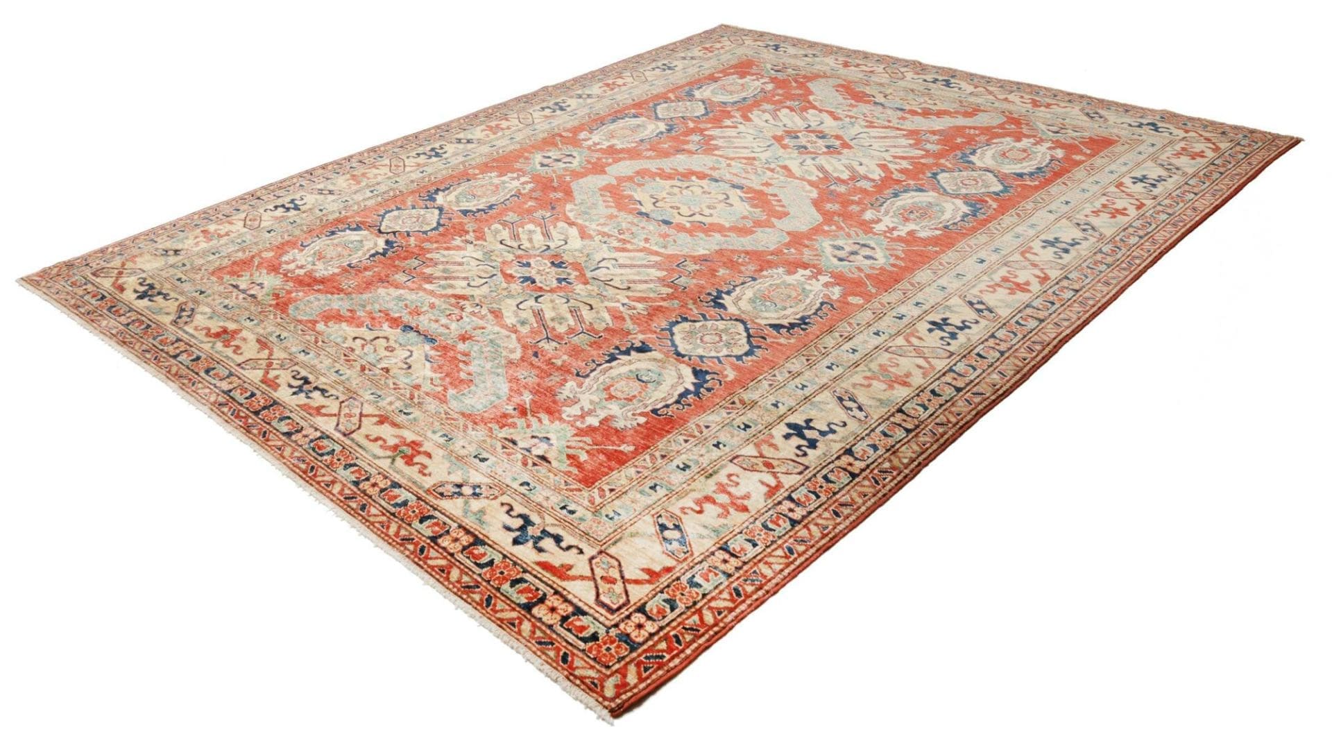 Alternative view of Kazak Pakistani Rug 246 × 308 cm in Wool, hand-knotted