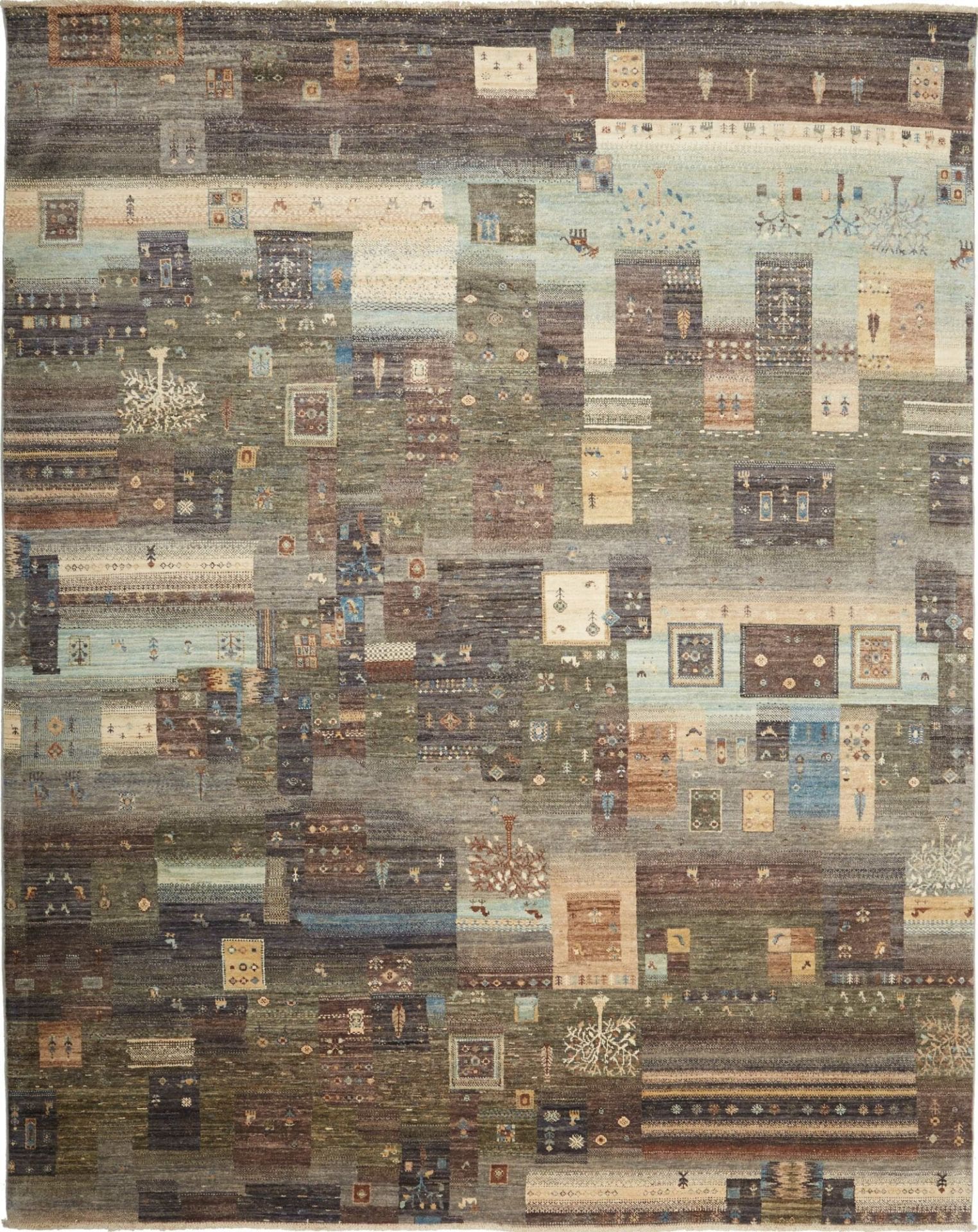 Wool Samarkand Pakistani Rug 236 × 293 cm, hand-knotted