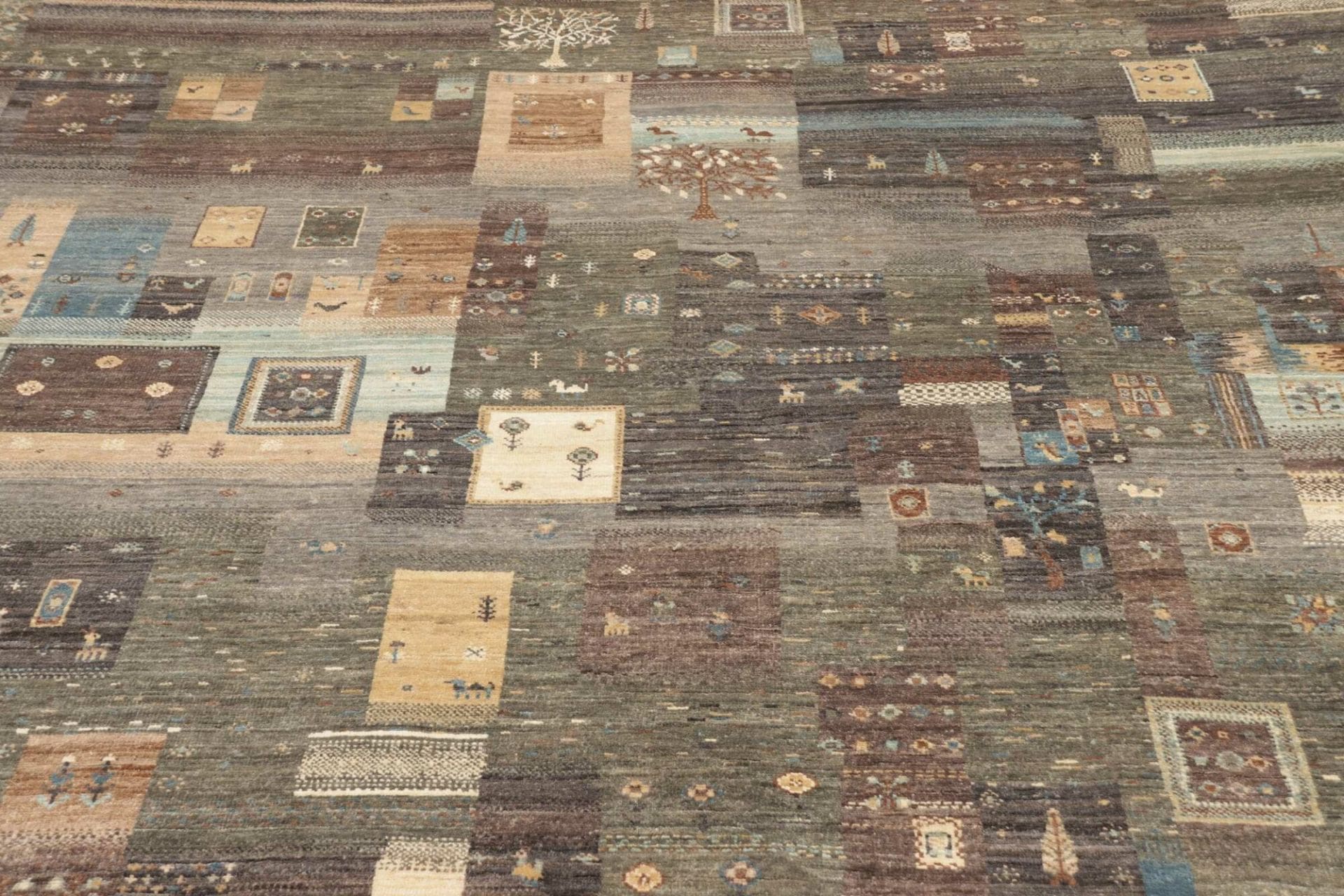 Wool Samarkand Pakistani Rug 236 × 293 cm, hand-knotted - Image 7