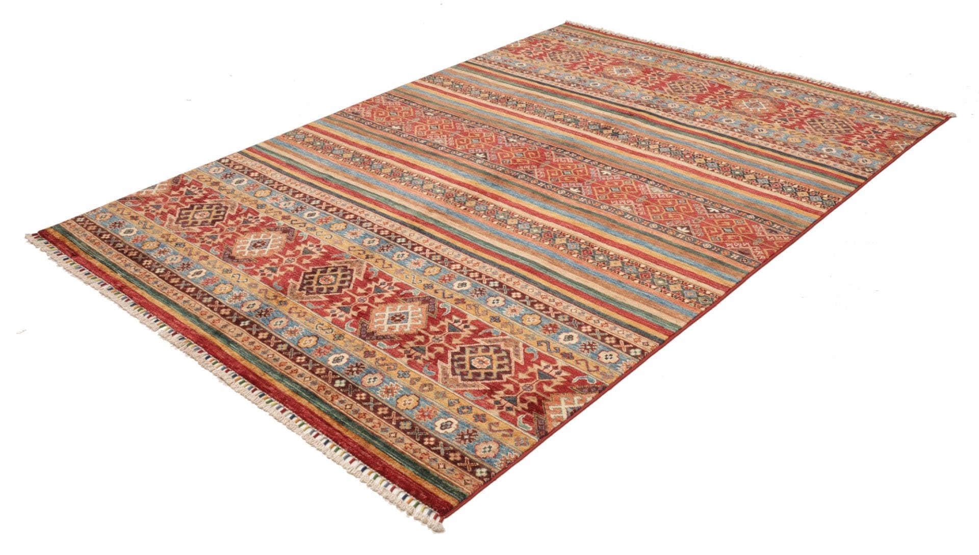 Alternative view of Wool Samarkand Pakistani Rug 178 × 251 cm, hand-knotted
