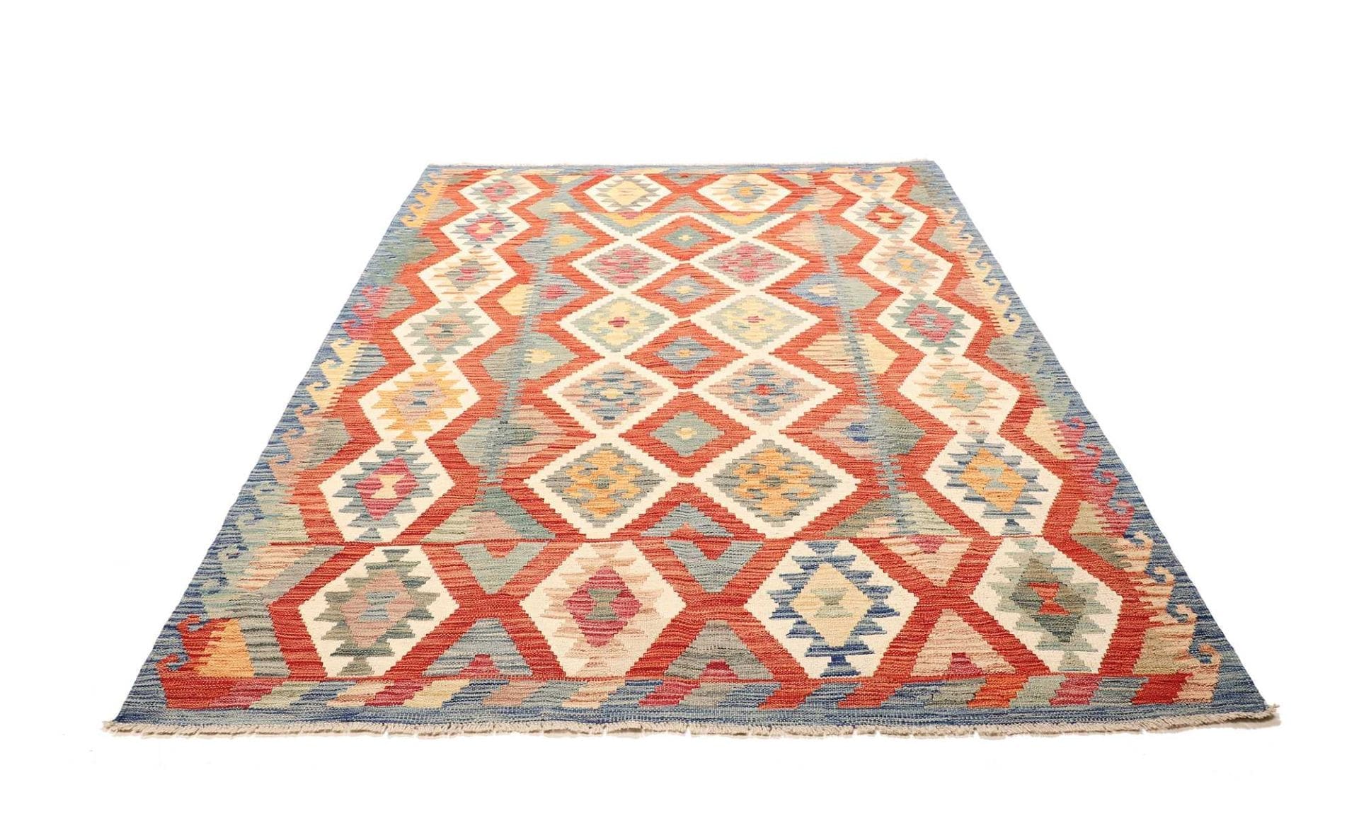 Alternative view of Kilim Pakistani Rug 183 × 239 cm in Wool, hand-woven