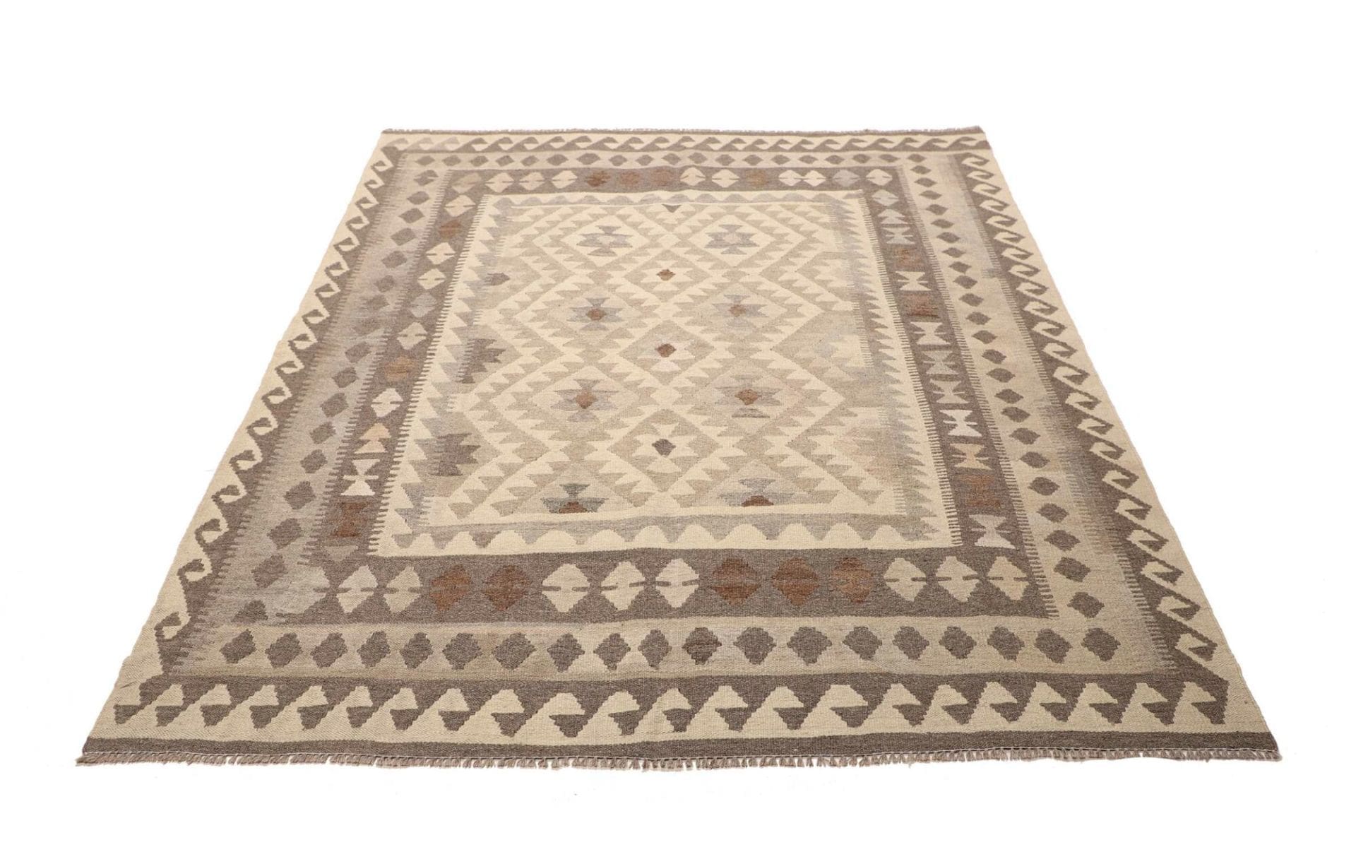Alternative view of Kilim Pakistani Rug 167 × 201 cm in Wool, hand-woven