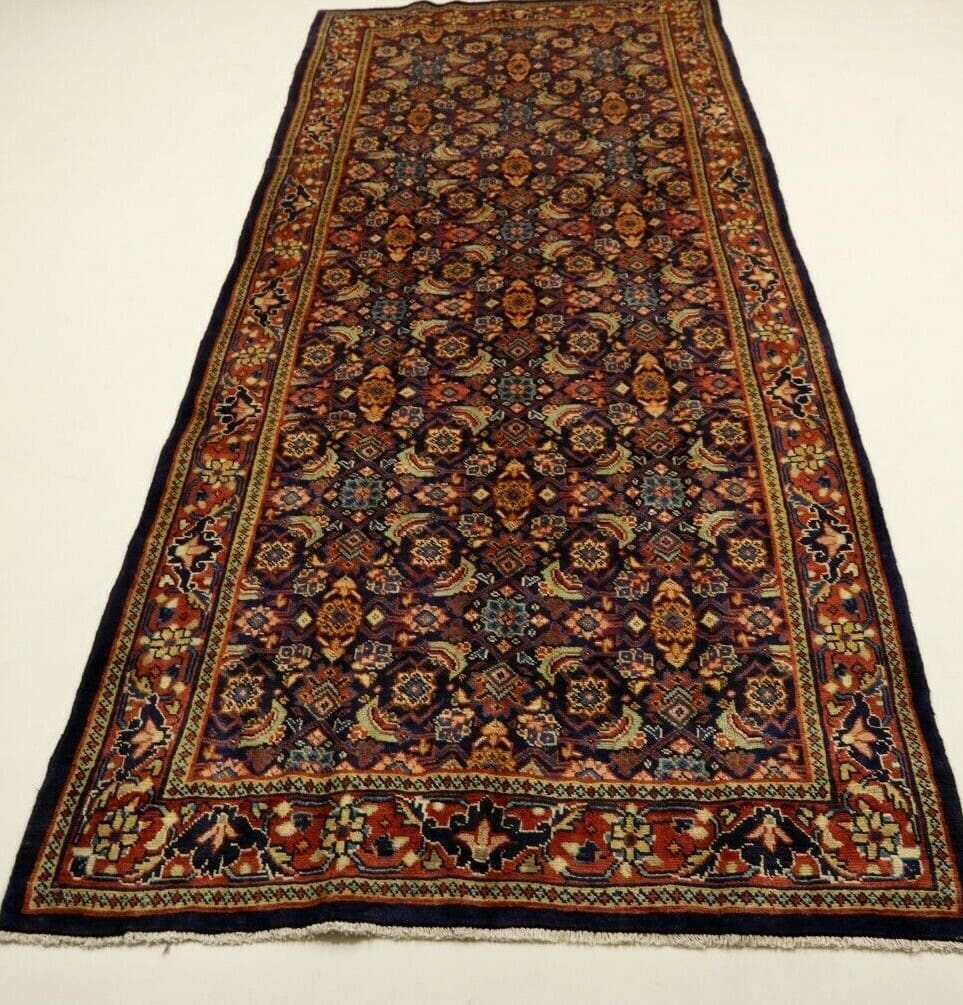 Alternative view of Wool Hamadan Persian Rug 348 × 150 cm, hand-knotted