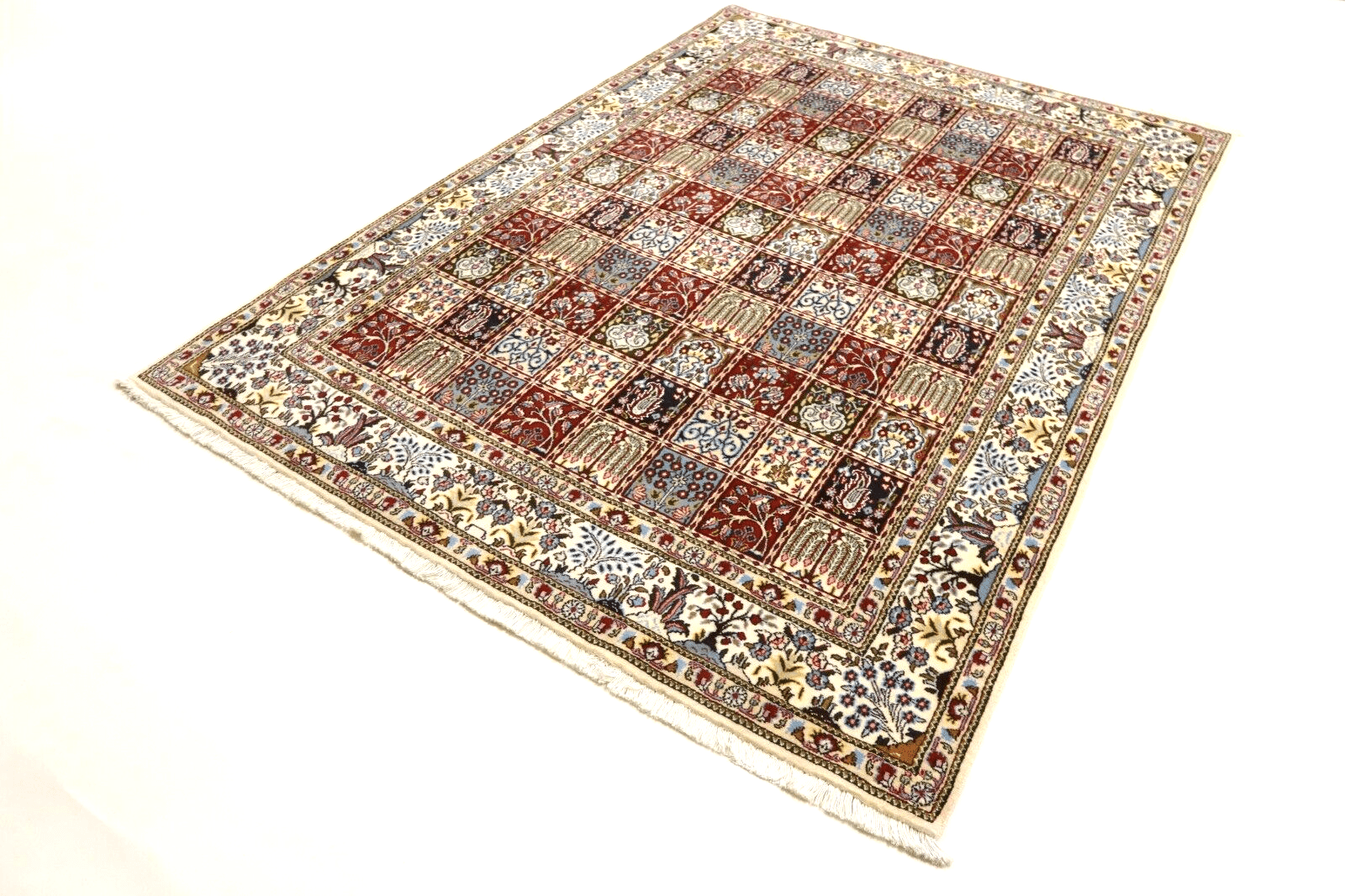Alternative view of Wool & Silk Persian Rug 237 × 166 cm, hand-knotted
