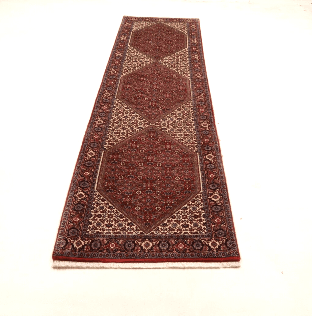 Alternative view of Bijar Persian Rug 295 × 88 cm in Wool, hand-knotted