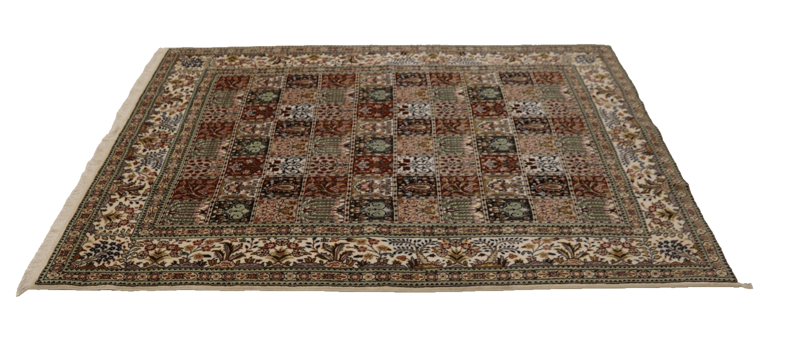 Alternative view of Hand-Knotted Moud Persian Rug, 232 × 160 cm, Wool & Silk