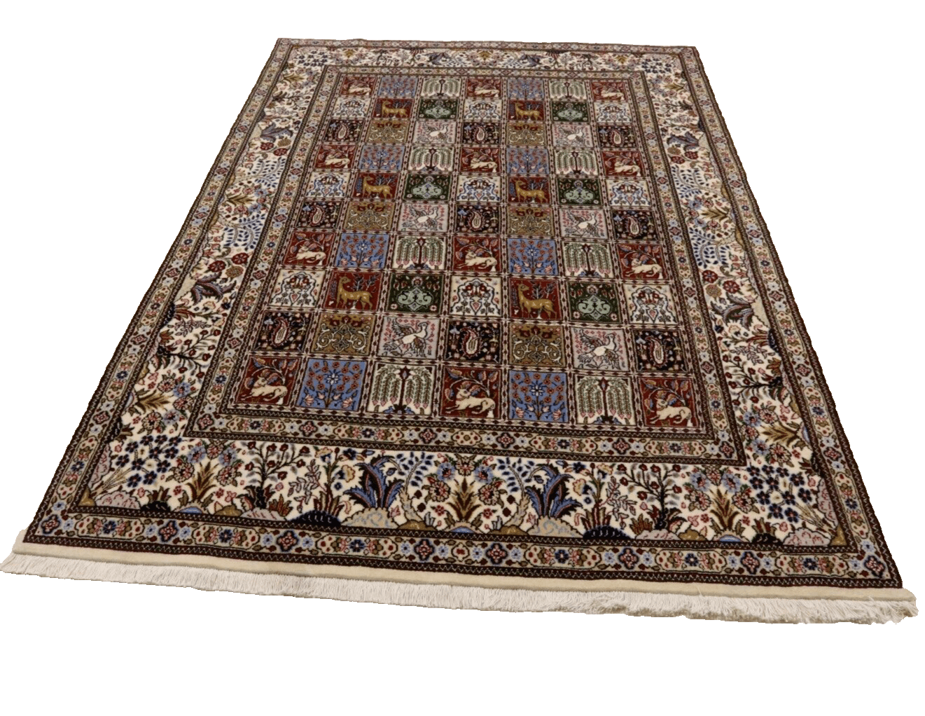 Alternative view of Moud Persian Rug 238 × 171 cm in Wool & Silk, hand-knotted