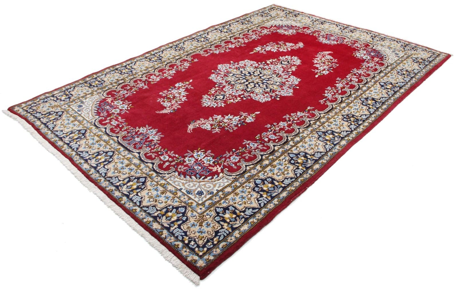 Alternative view of Hand-Knotted Kerman Persian Rug, 275 × 185 cm, Wool