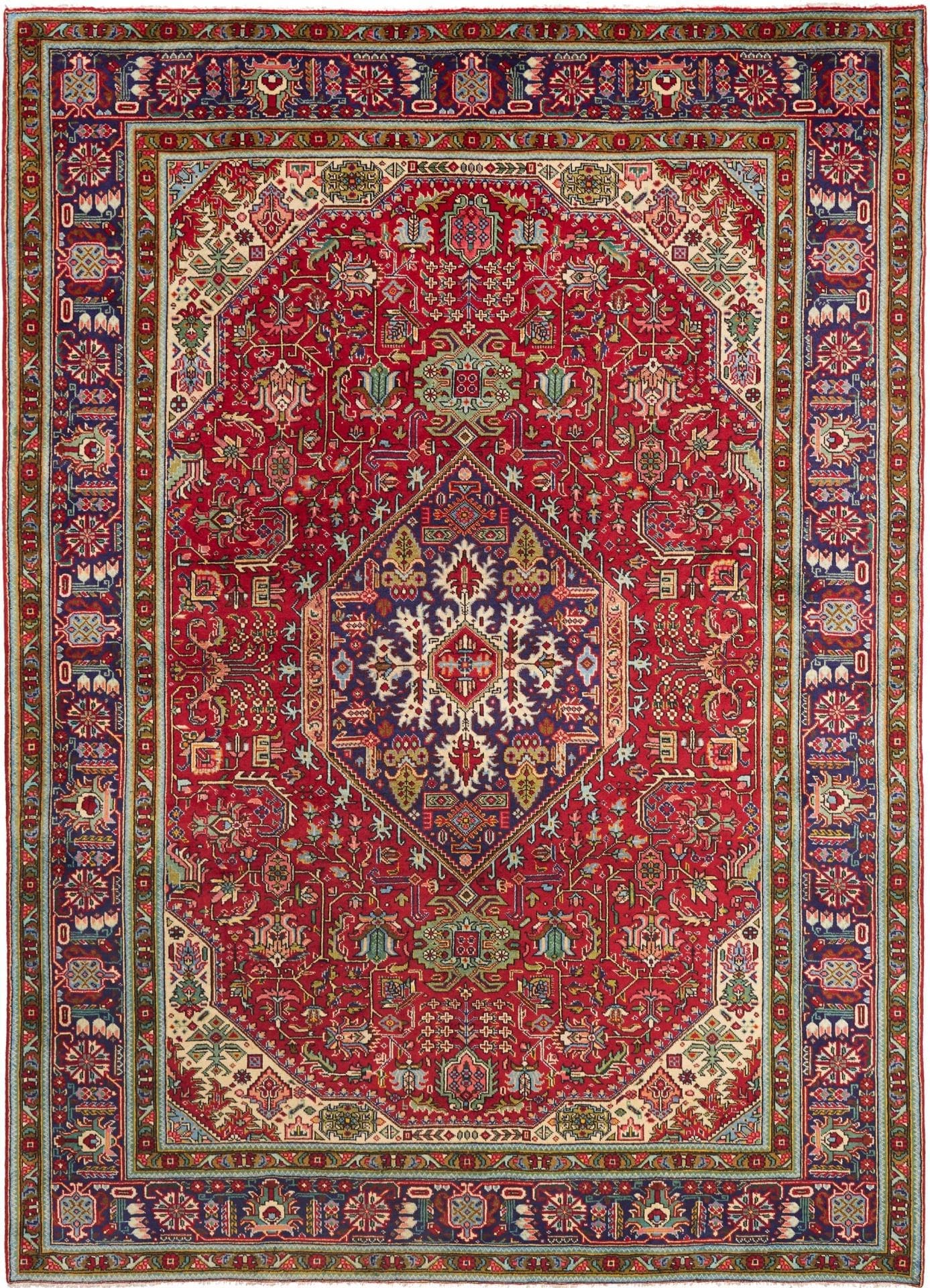 Wool Tabriz Persian Rug 211 × 290 cm, hand-knotted