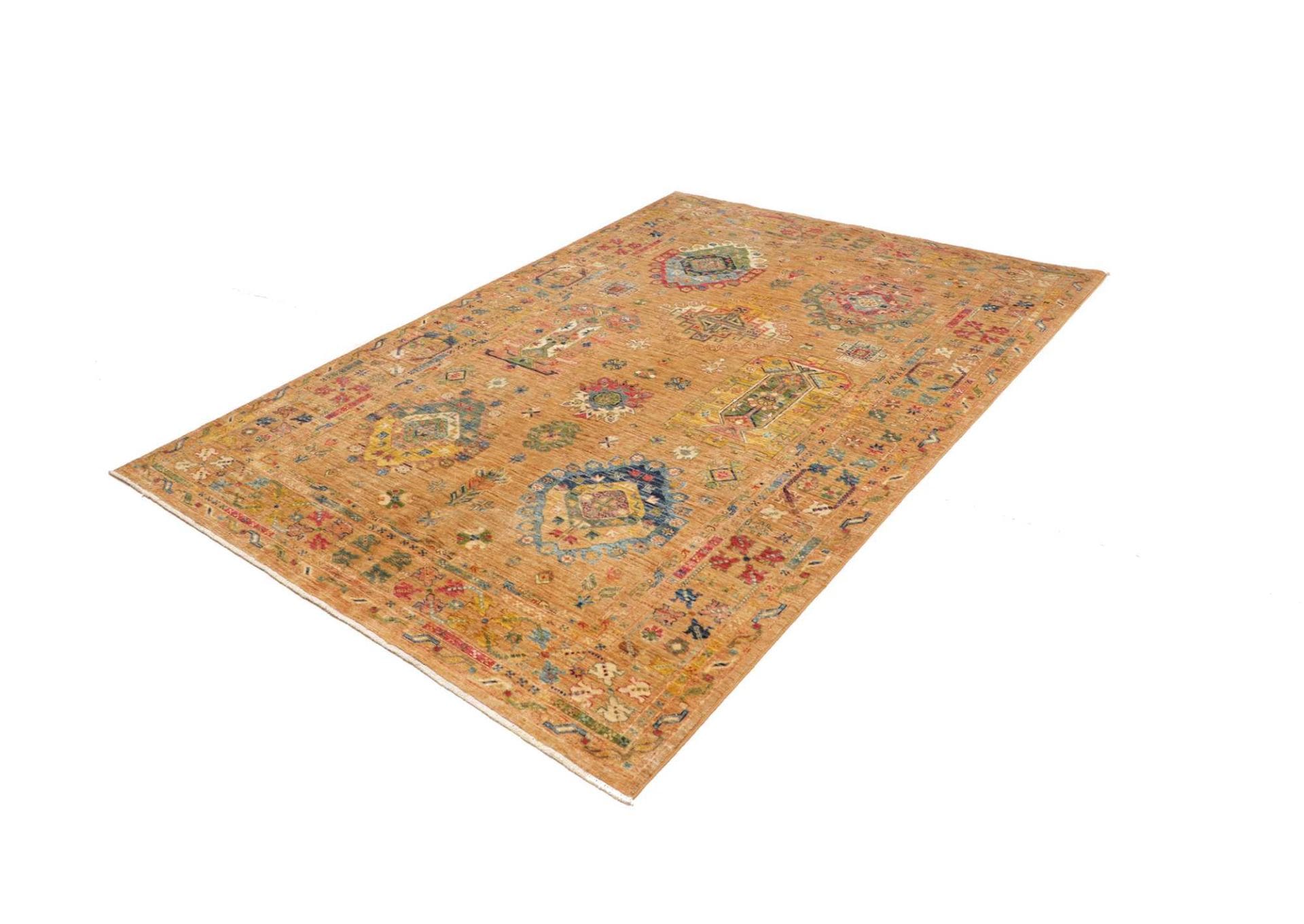Alternative view of Hand-Knotted Samarkand Pakistani Rug, 173 × 235 cm, Wool