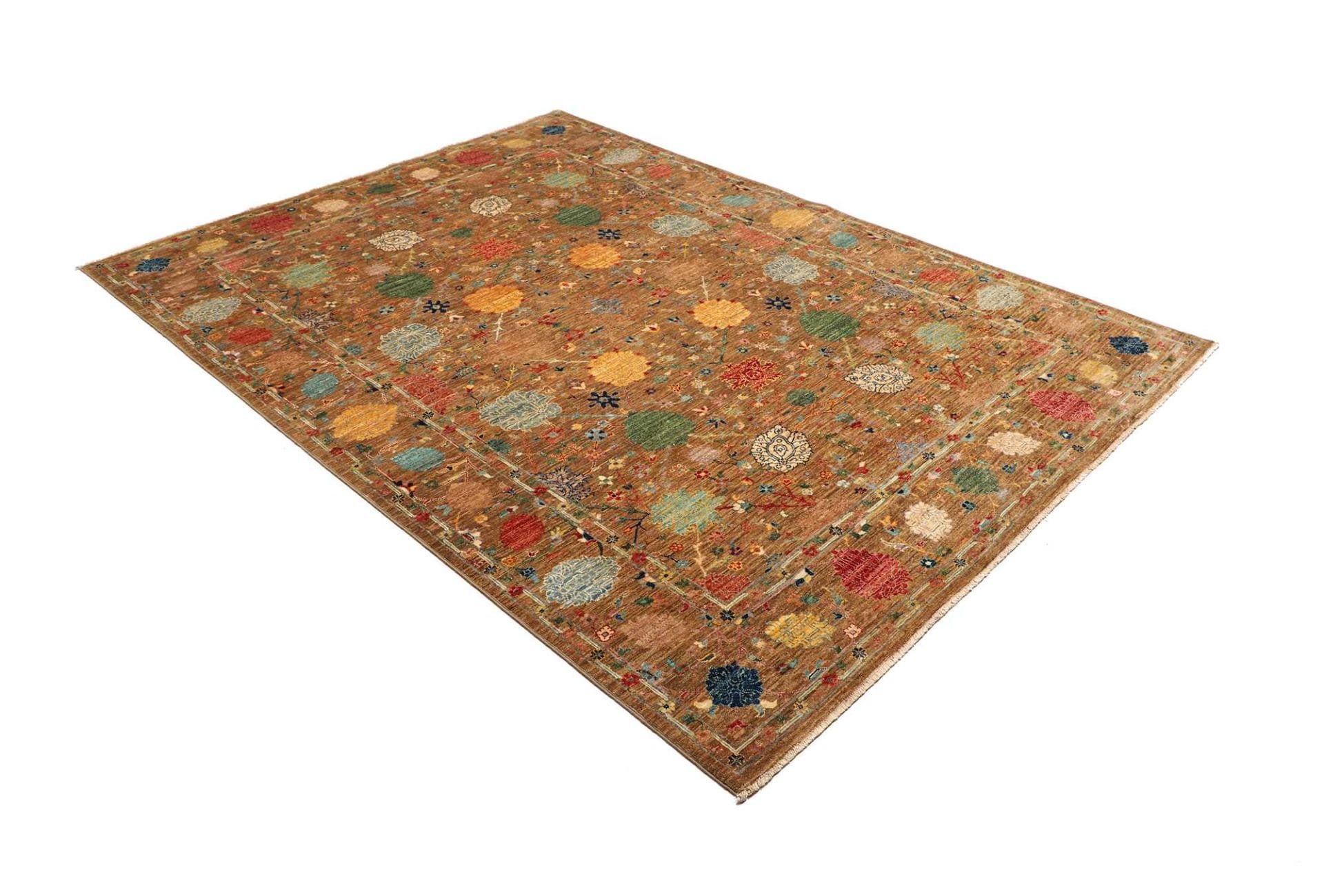 Alternative view of Wool Samarkand Pakistani Rug 173 × 237 cm, hand-knotted