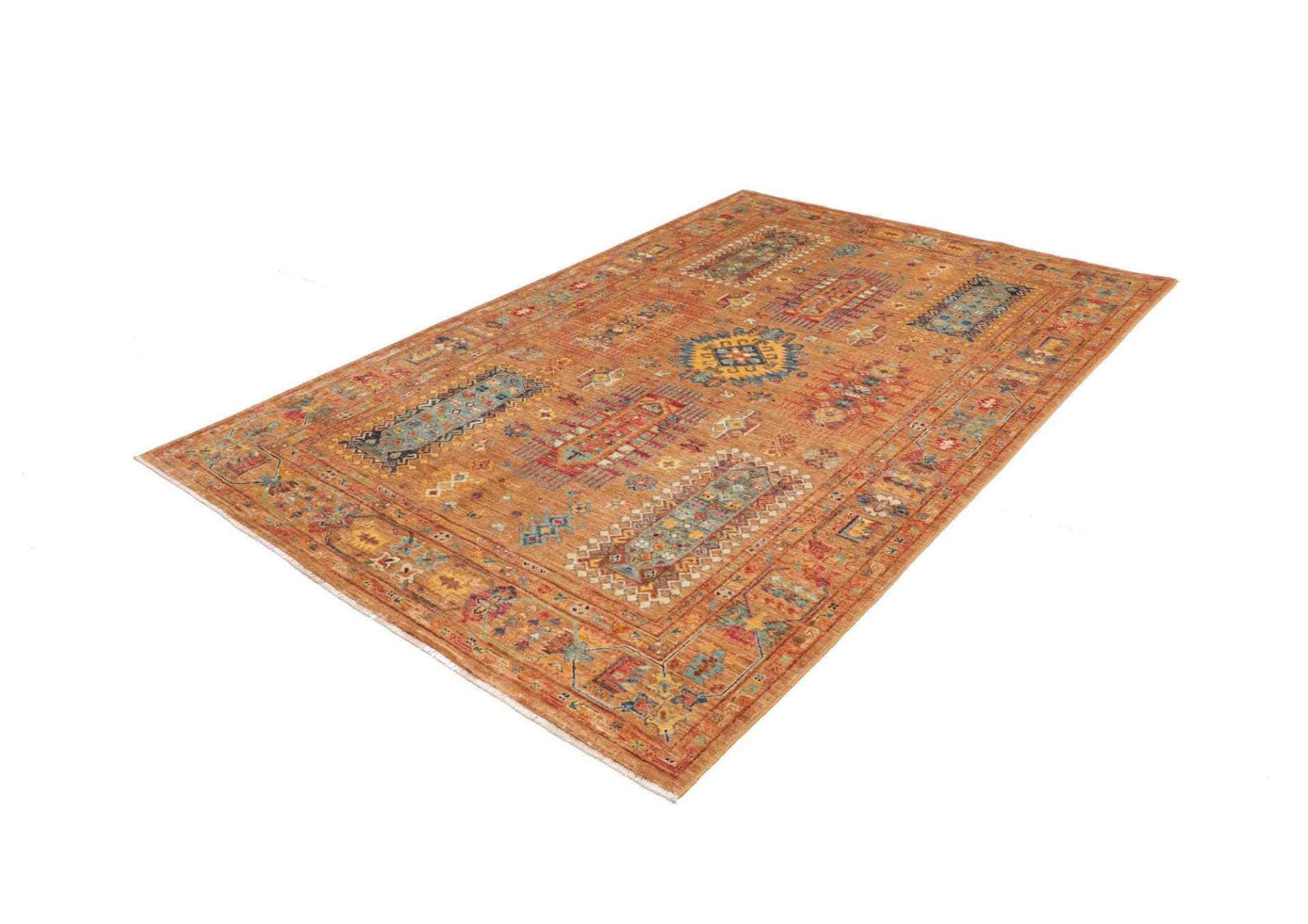 Alternative view of Wool Samarkand Pakistani Rug 174 × 244 cm, hand-knotted