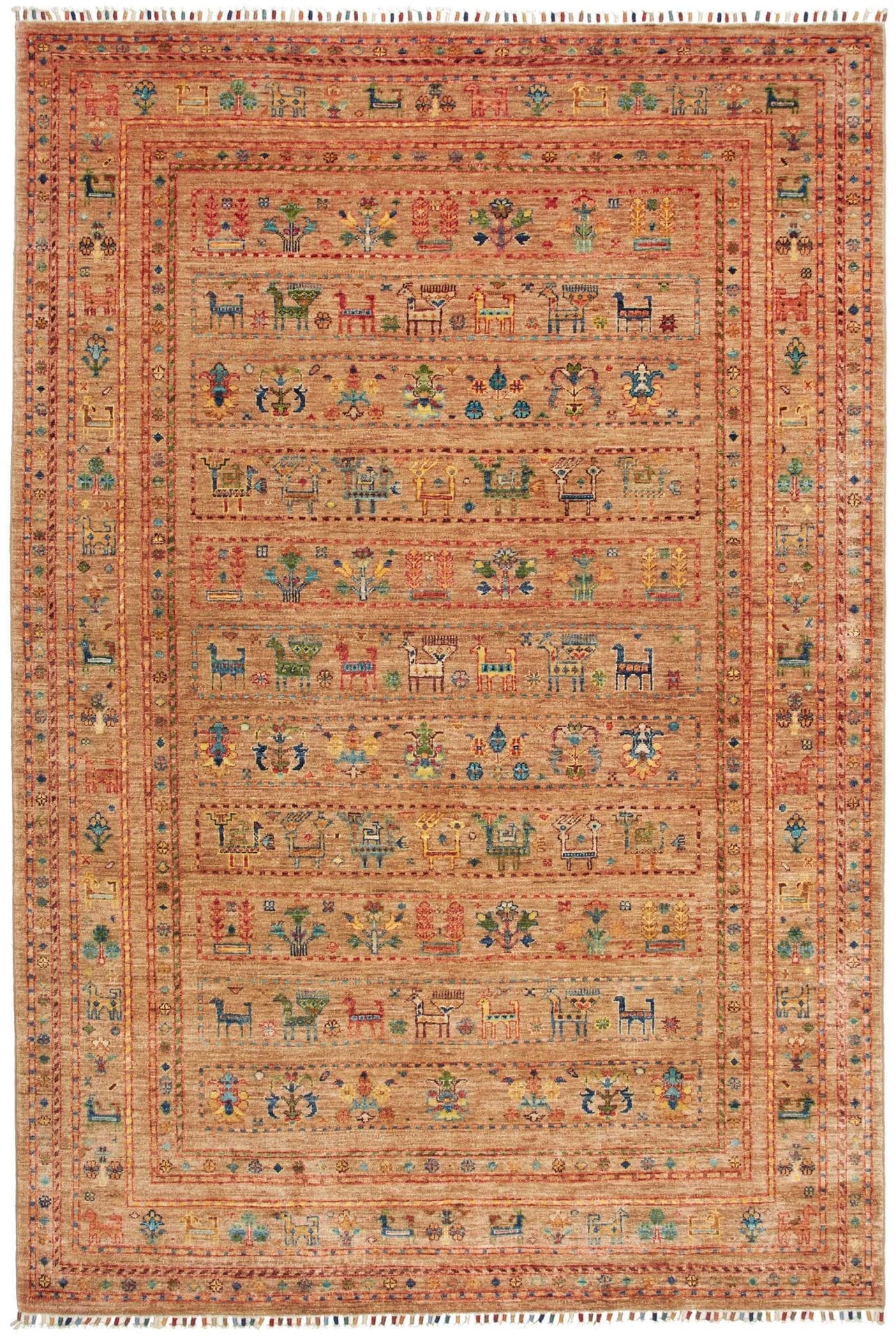 Hand-Knotted Samarkand Pakistani Rug, 166 × 243 cm, Wool