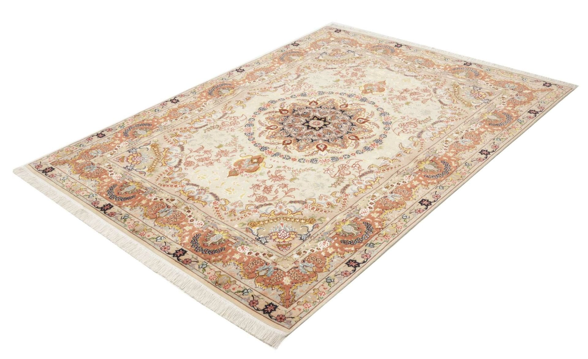 Alternative view of Wool Tabriz Persian Rug 149 × 201 cm, hand-knotted
