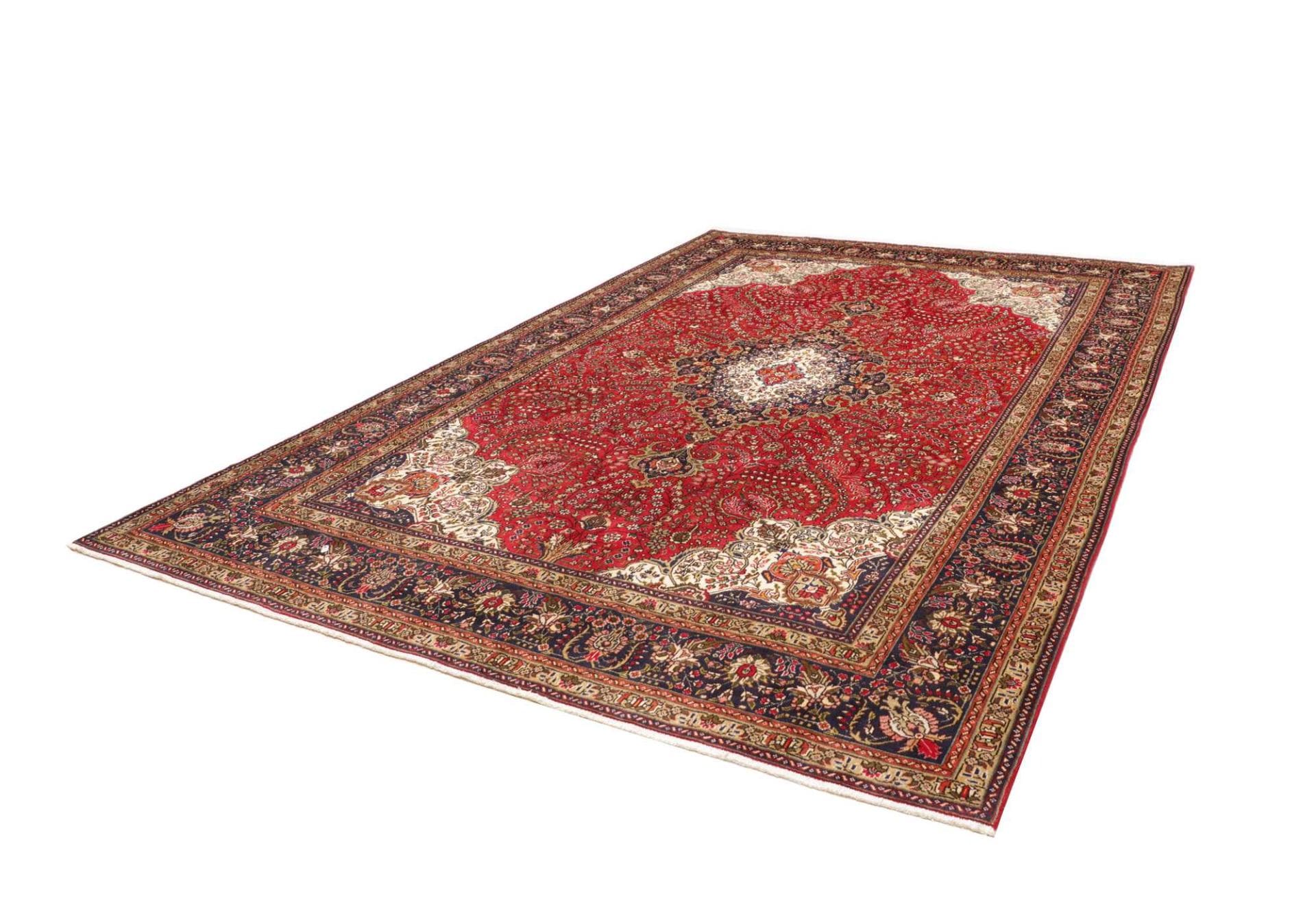 Alternative view of Hand-Knotted Tabriz Persian Rug, 250 × 356 cm, Wool