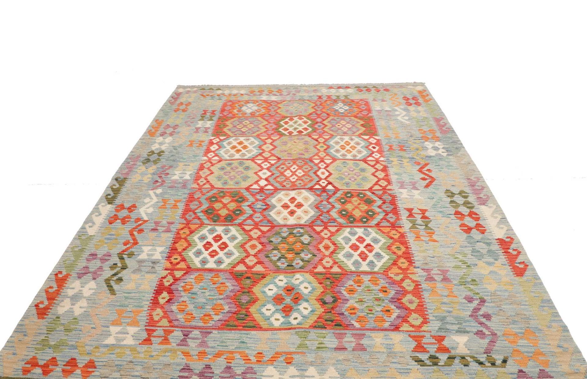 Alternative view of Hand-Woven Kilim Pakistani Rug, 215 × 307 cm, Wool