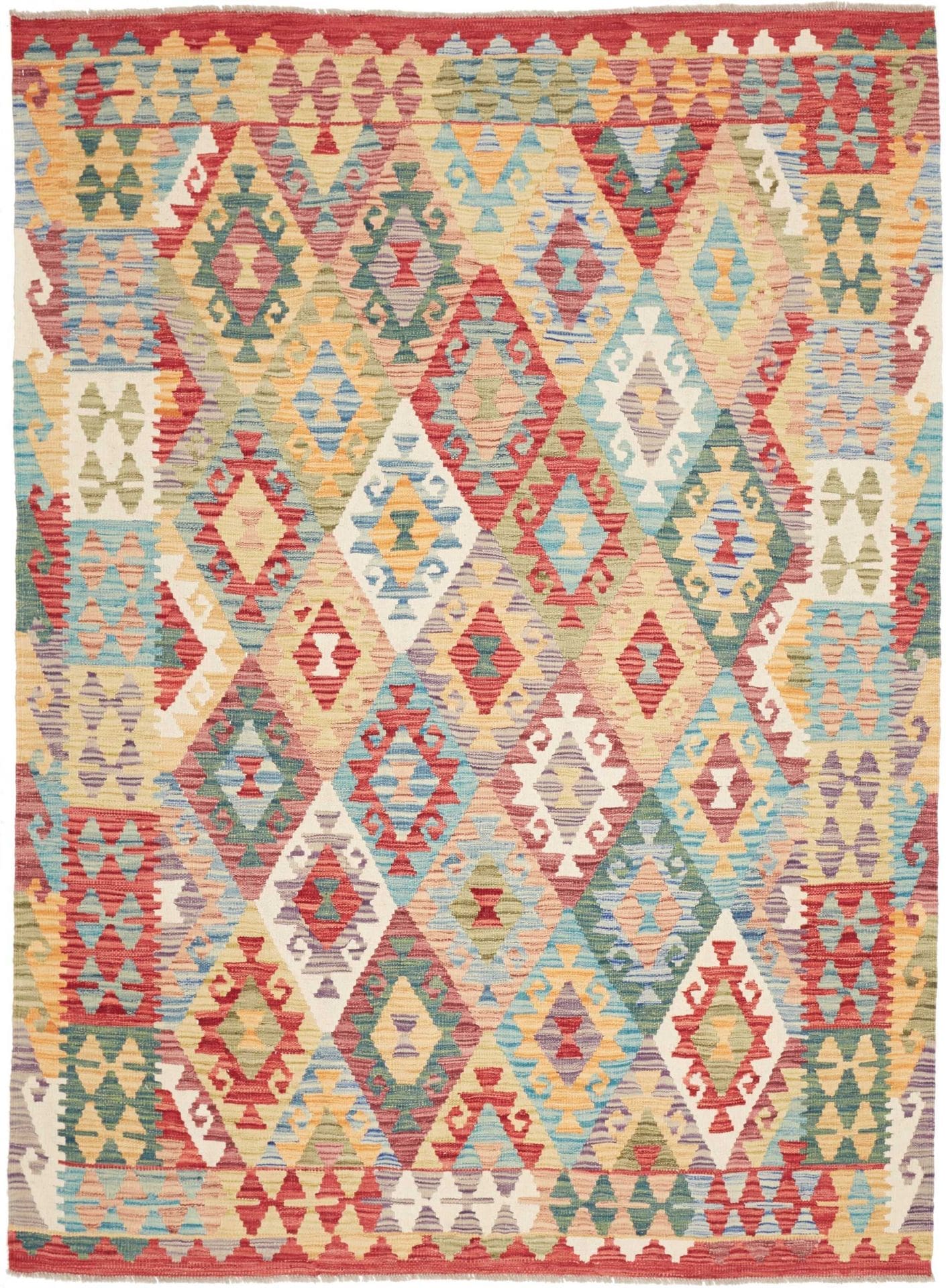 Hand-Woven Kilim Pakistani Rug, 175 × 222 cm, Wool