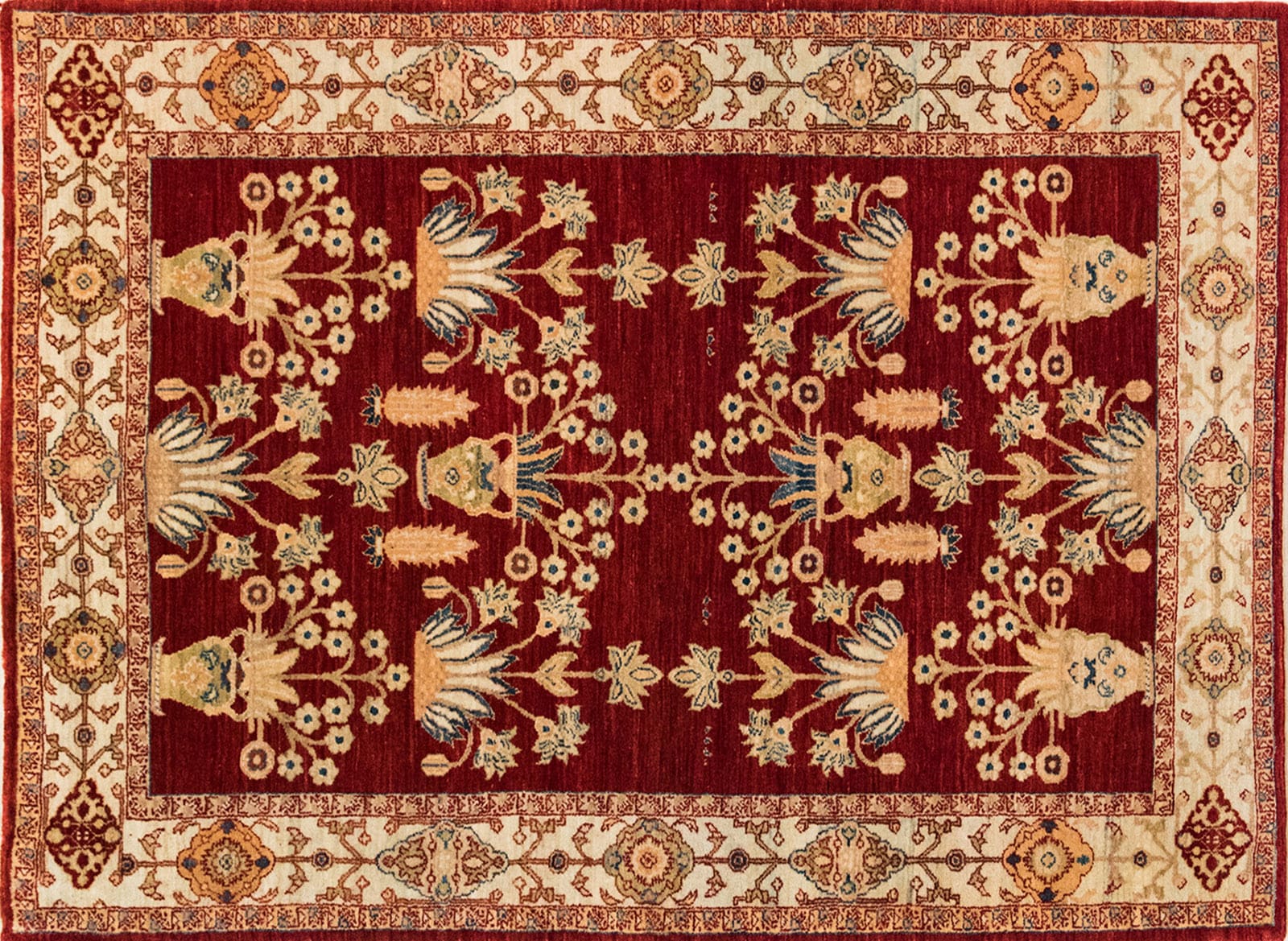 Hand-Knotted Sarouk Farahan Persian Rug, 200 × 300 cm, Wool