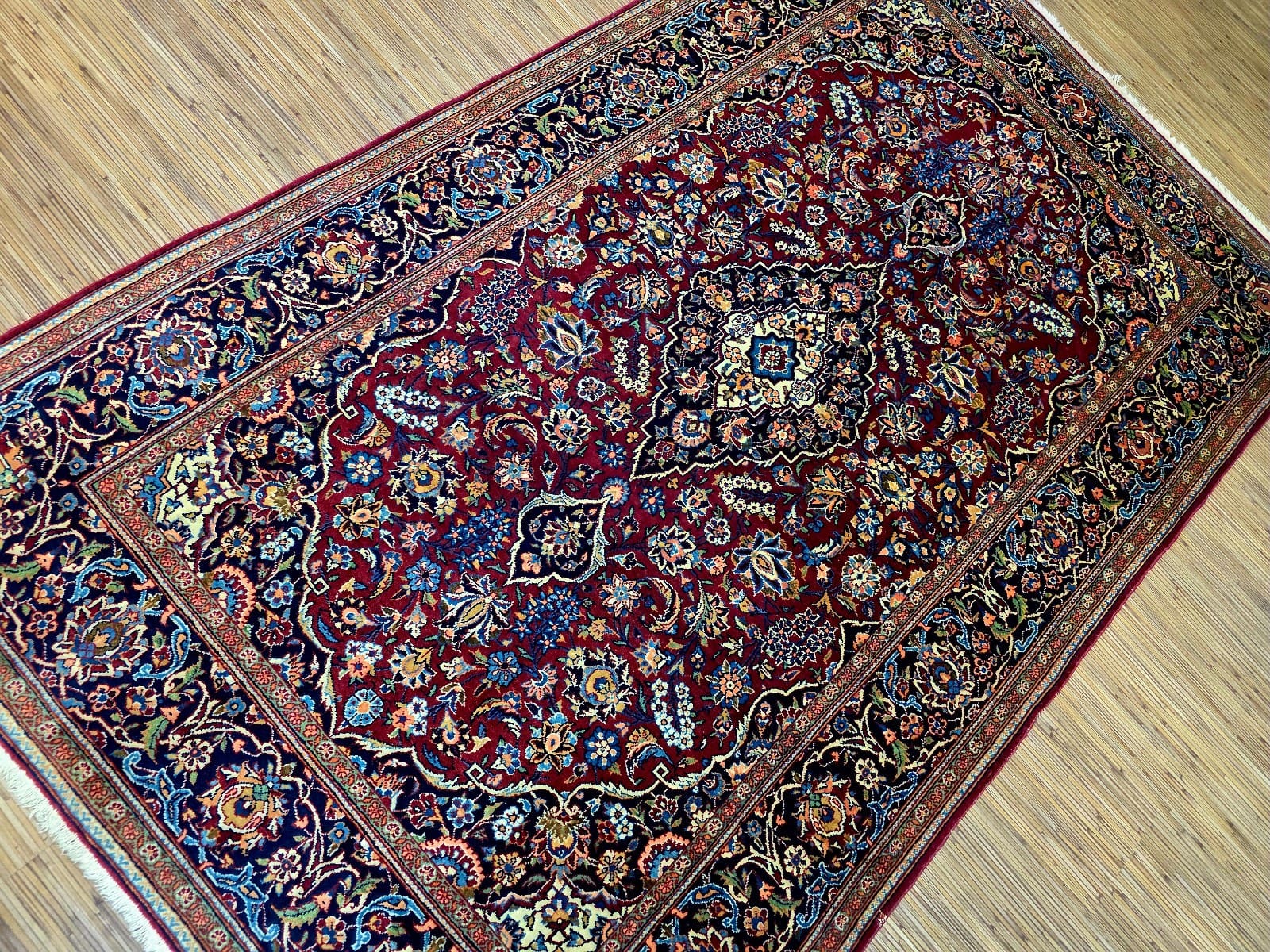 Alternative view of Hand-Knotted Kashan Persian Rug, 215 × 134 cm
