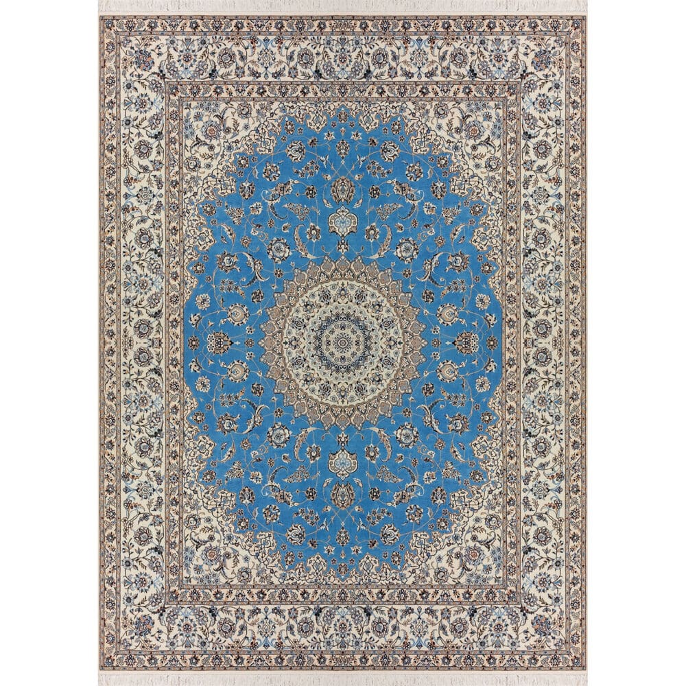 Wool & Silk Nain Persian Rug 254 × 354 cm, hand-knotted
