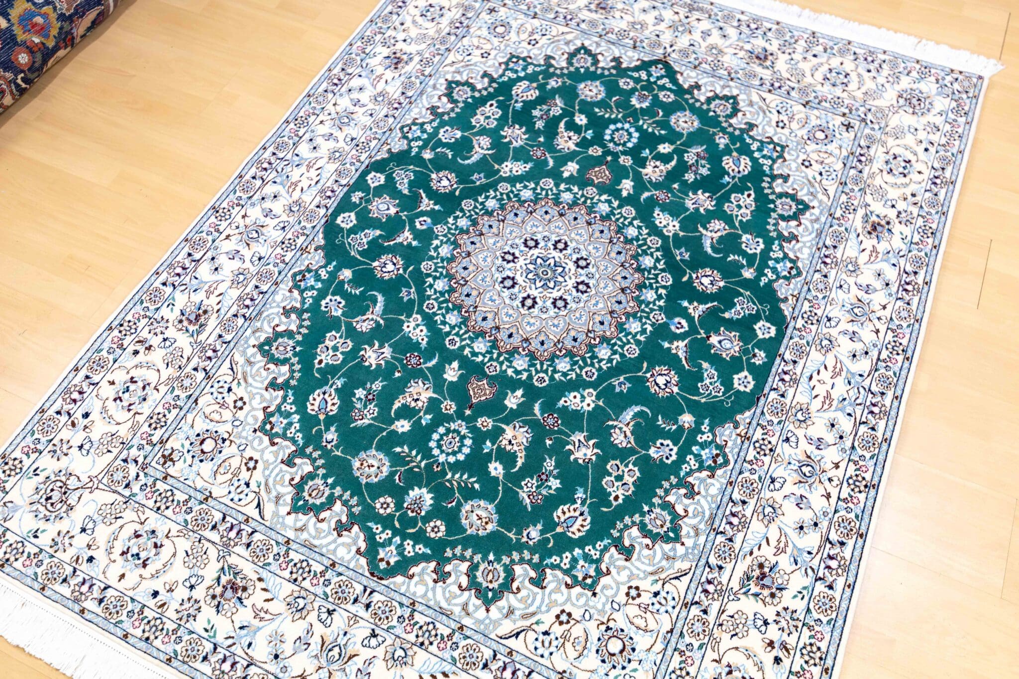 Alternative view of Hand-Knotted Nain Persian Rug, 200 × 150 cm, Wool
