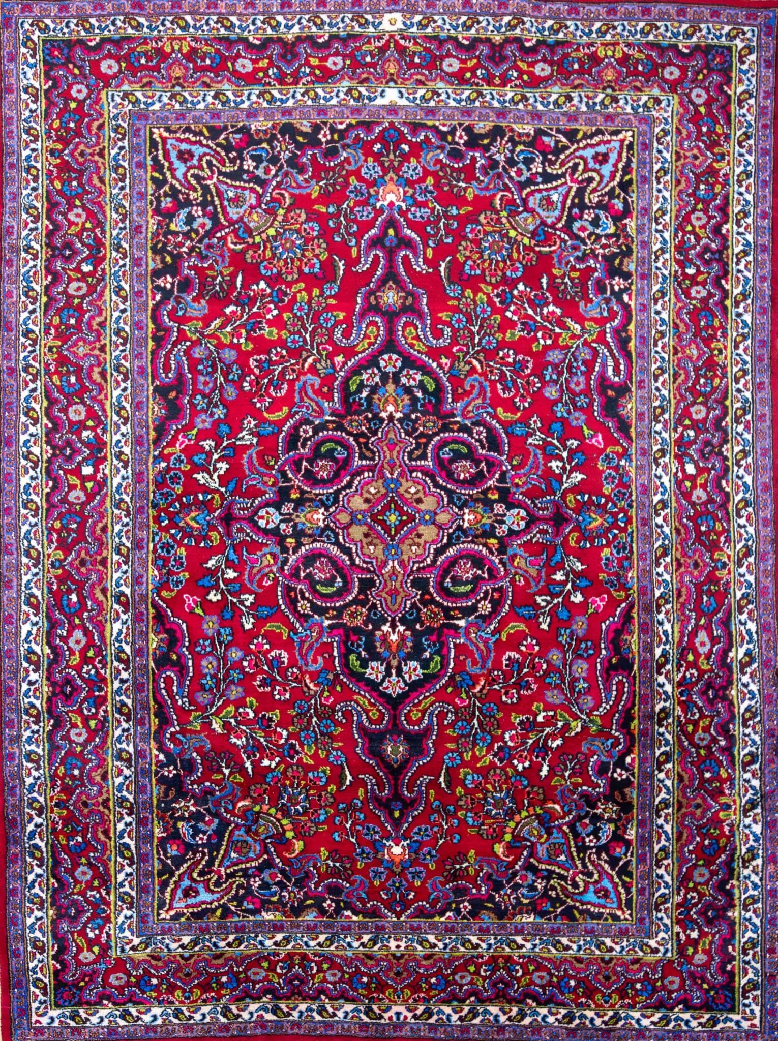 Mashhad Persian Rug 293 × 215 cm in Wool, hand-knotted