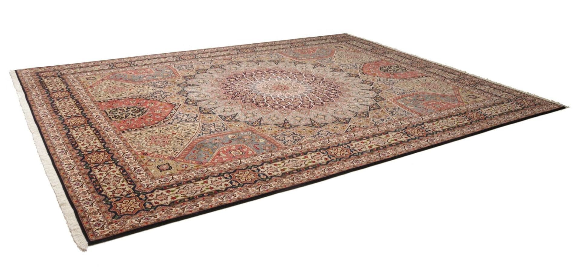 Alternative view of Hand-Knotted Tabriz Persian Rug, 303 × 396 cm, Wool