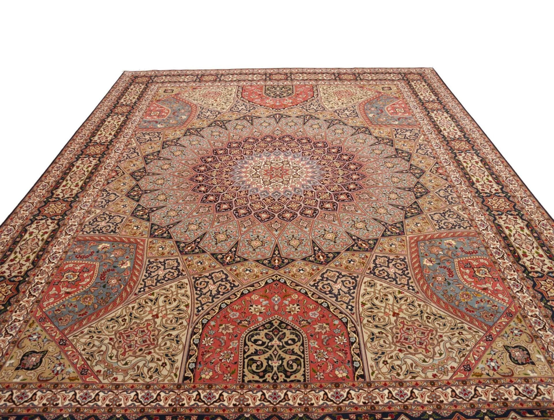 Hand-Knotted Tabriz Persian Rug, 303 × 396 cm, Wool - Image 4