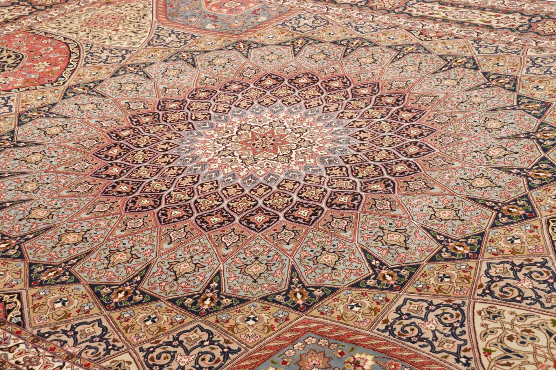 Hand-Knotted Tabriz Persian Rug, 303 × 396 cm, Wool - Image 9