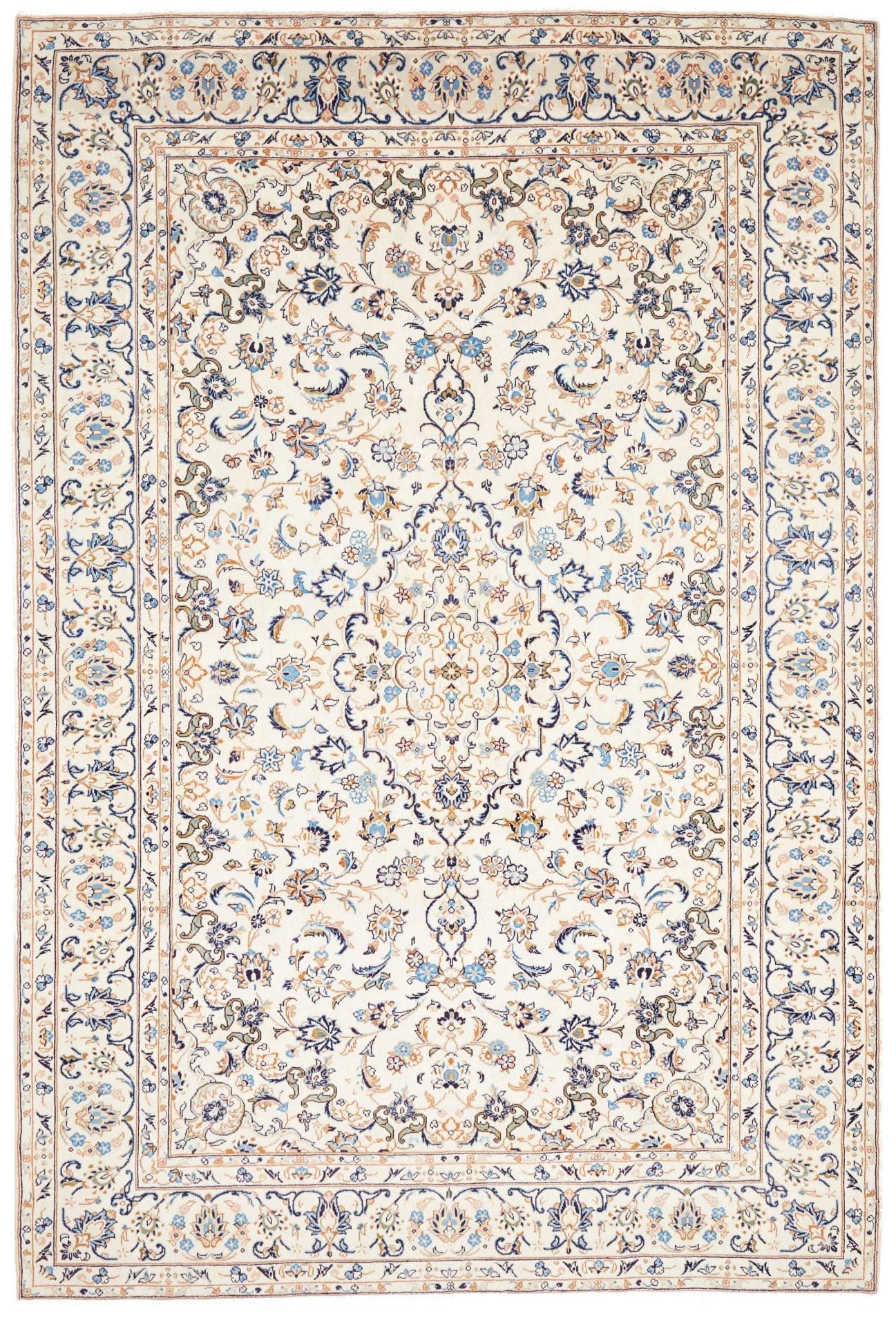 Wool Kashan Persian Rug 201 × 293 cm, hand-knotted