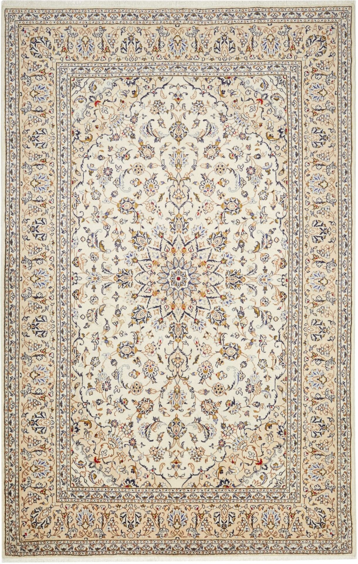 Hand-Knotted Kashan Persian Rug, 196 × 304 cm, Wool